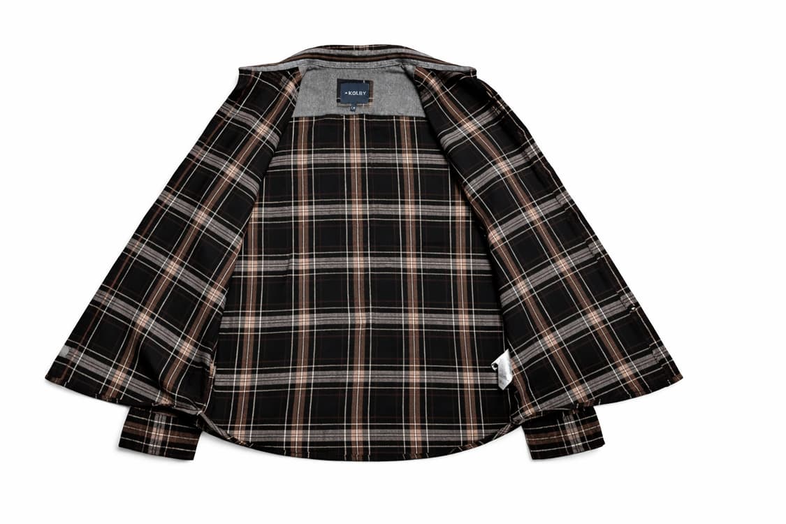 JPN 일본 빈티지 y2k 아메카지 브라운 블랙 플란넬 체크 셔츠 L 상품이미지3