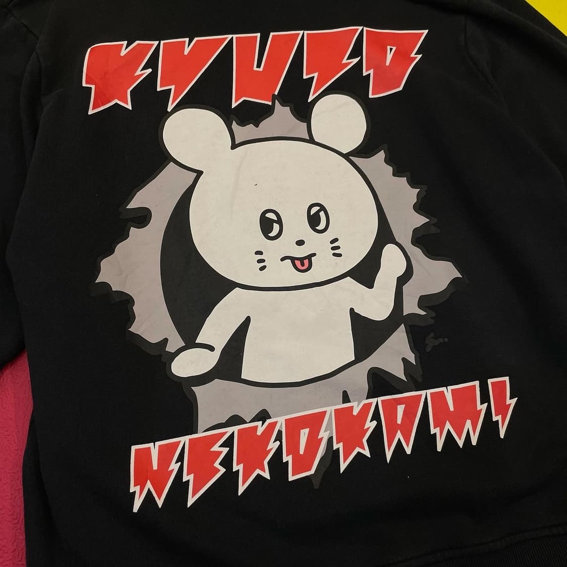 KYUSONEKOKAMI 큐소 네코카미 프린팅 후드티  상품이미지6