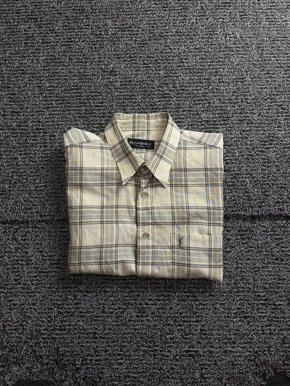 90s YSL 입생로랑 로고 패턴 셔츠 3738 상품이미지1