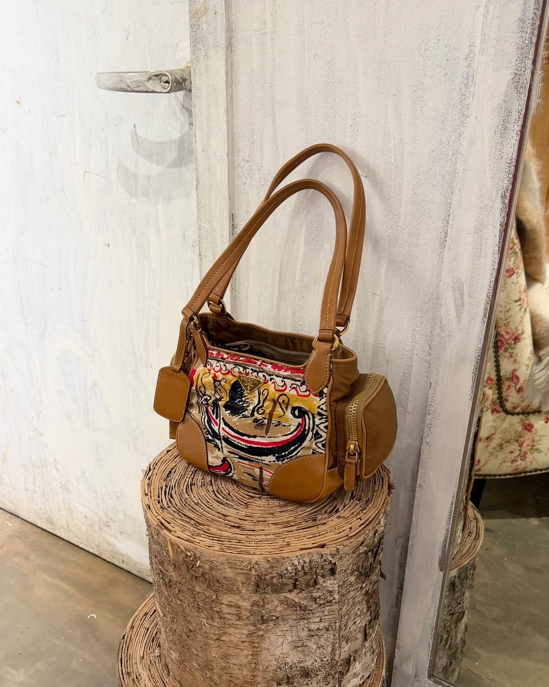 프라다 브라운 베니스 워터컬러 호보백 상품이미지1