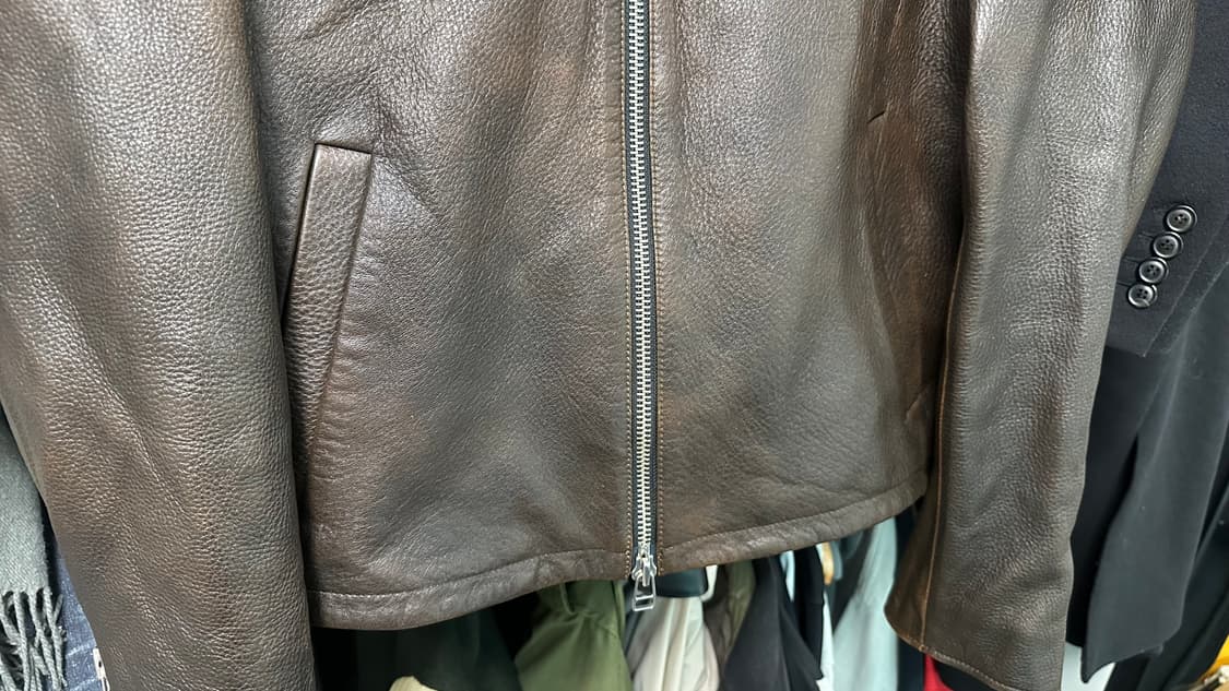 토니웩 디스트로이트 브라운 싱글 레더 자켓 L 상품이미지5