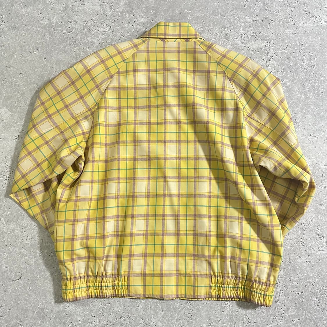 90s Lacoste 올드스쿨 서광 옐로우 타탄 체크 자켓 상품이미지3