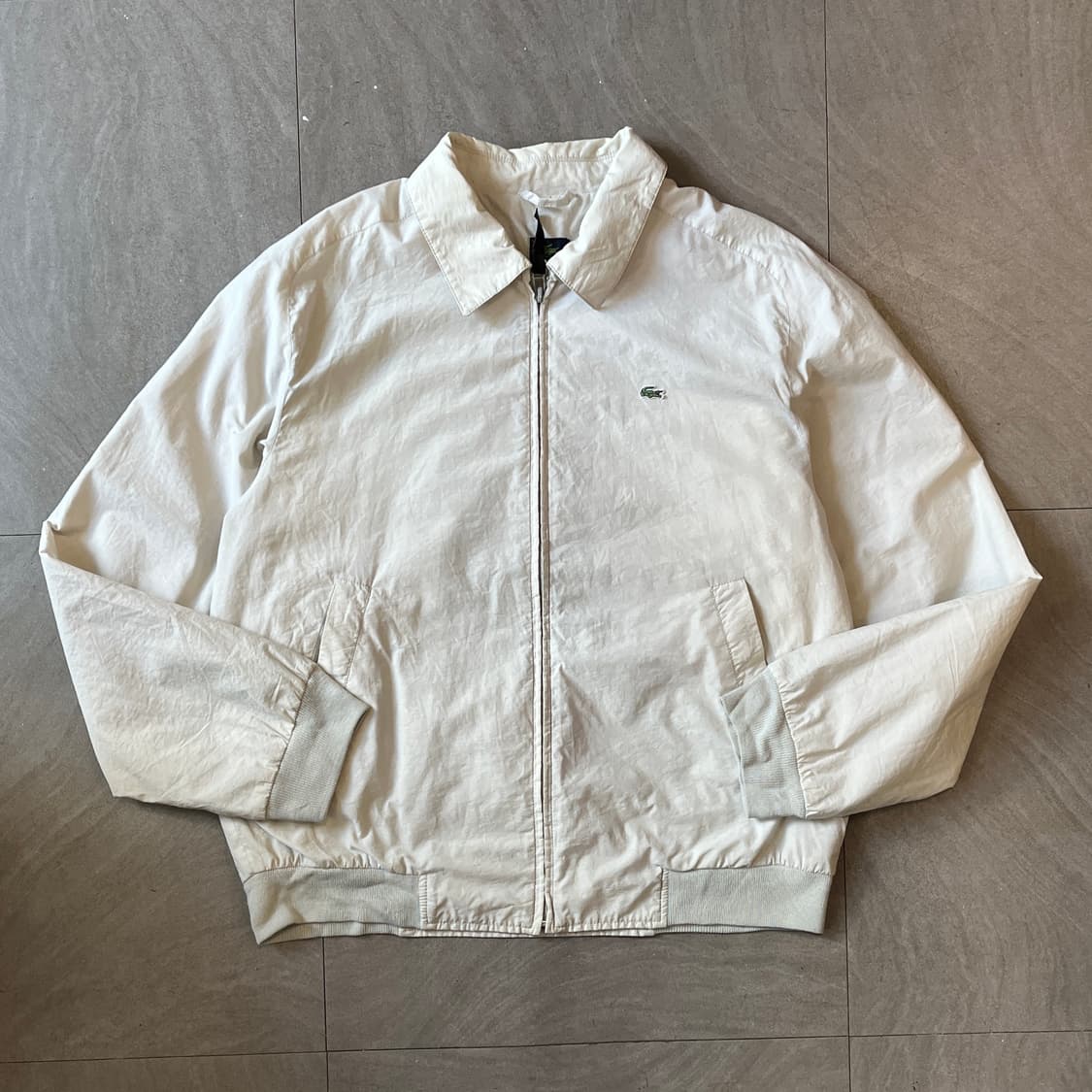 90년대 프랑스 생산 라코스테 화이트 나일론 자켓 상품이미지1
