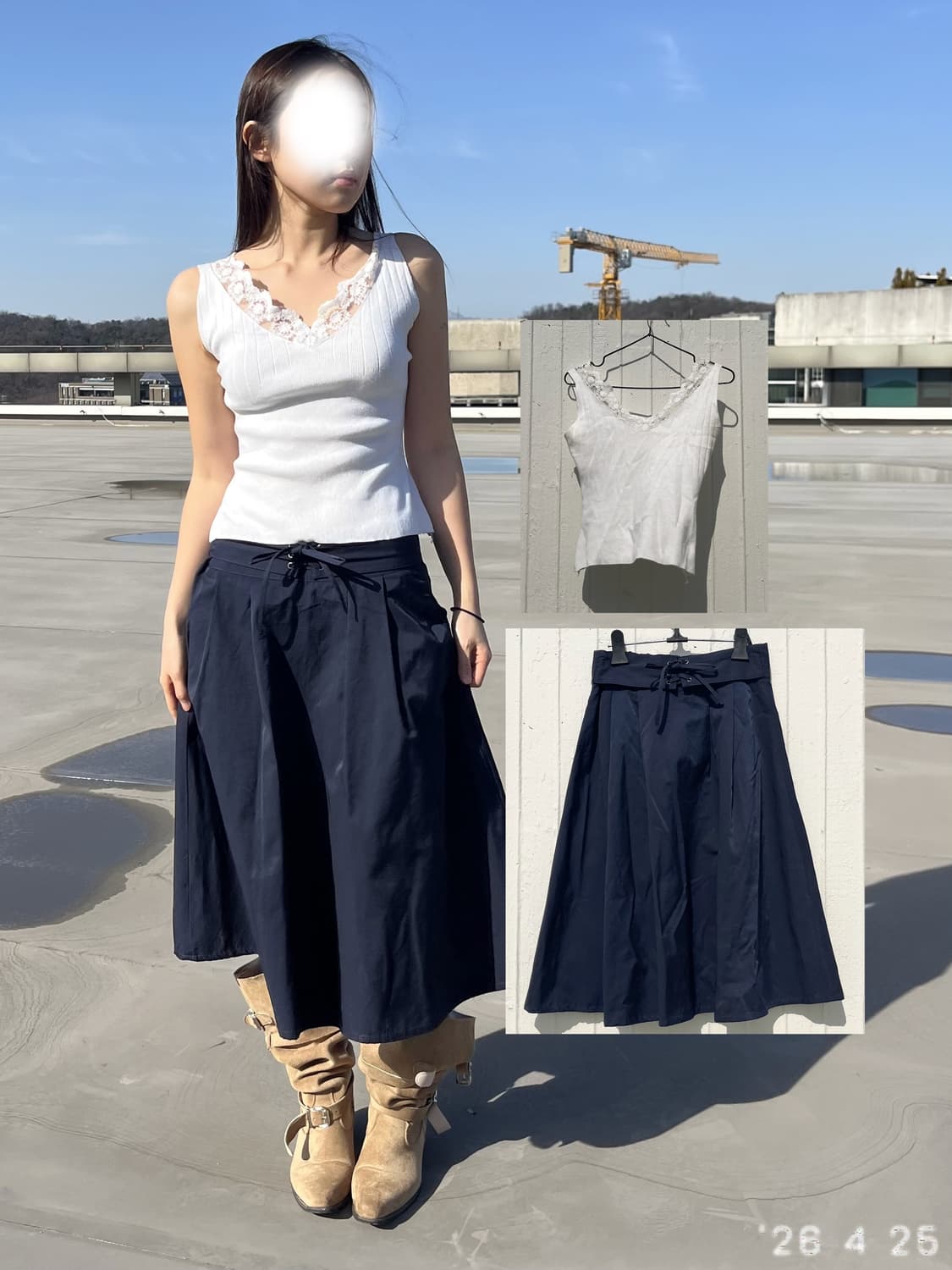 Tie Waist Skirt 타이 웨이스트 스커트 상품이미지5