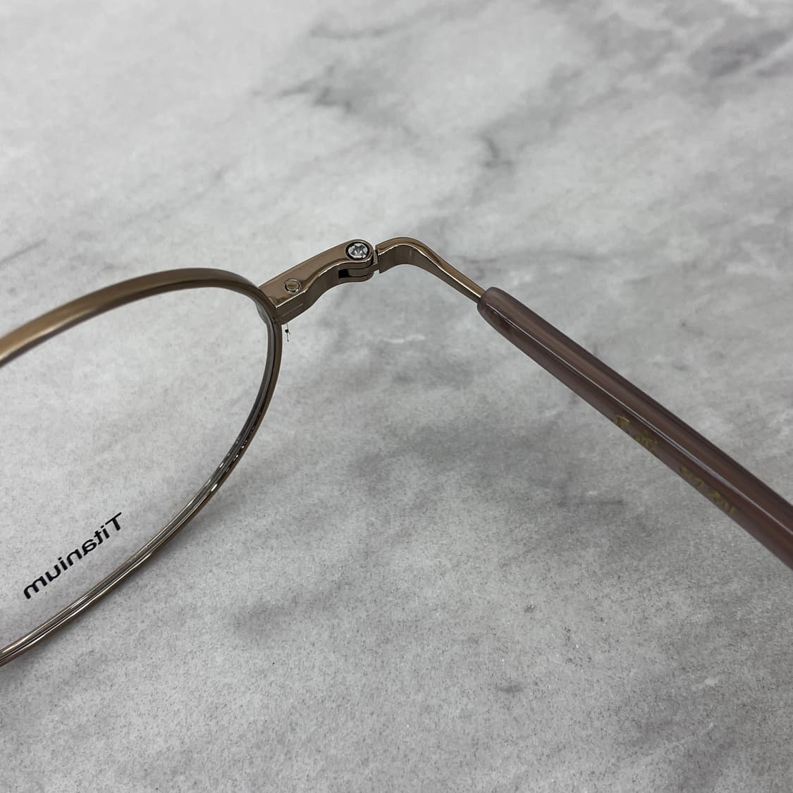 C32 경성 京城 어제 1919 엔틱 골드 오벌 메탈테 안경 상품이미지3