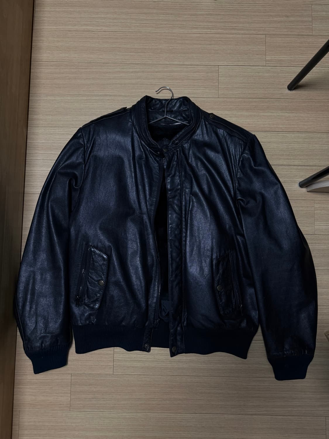 빈티지 레더자켓 안감 퍼 탈부착 L 상품이미지4
