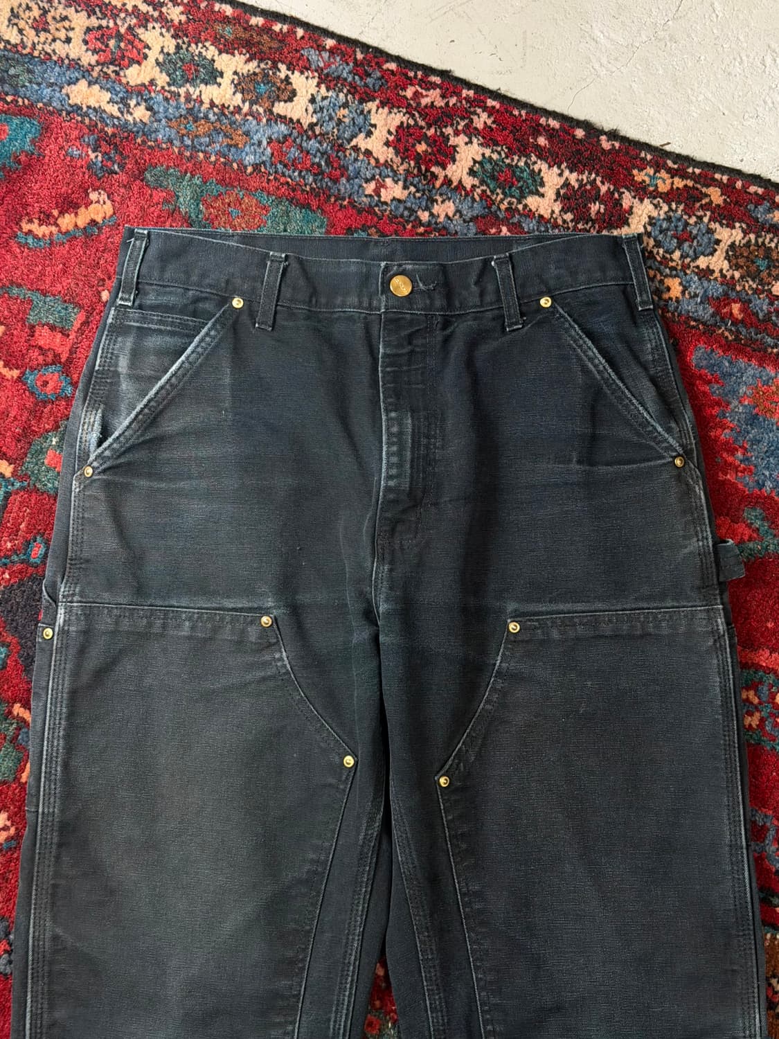 OG USA Made 칼하트 B01 더블니 블랙 칼하트 썩블니 카펜터 상품이미지5