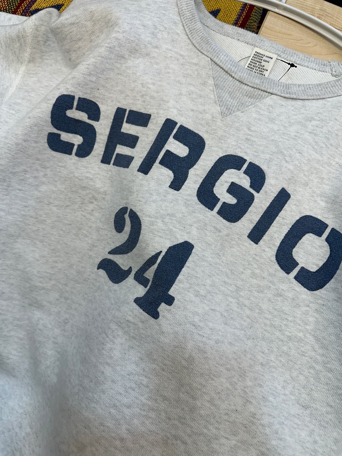M) 토마스 모어 라이트 그레이 프린팅 맨투맨 티셔츠 상품이미지7