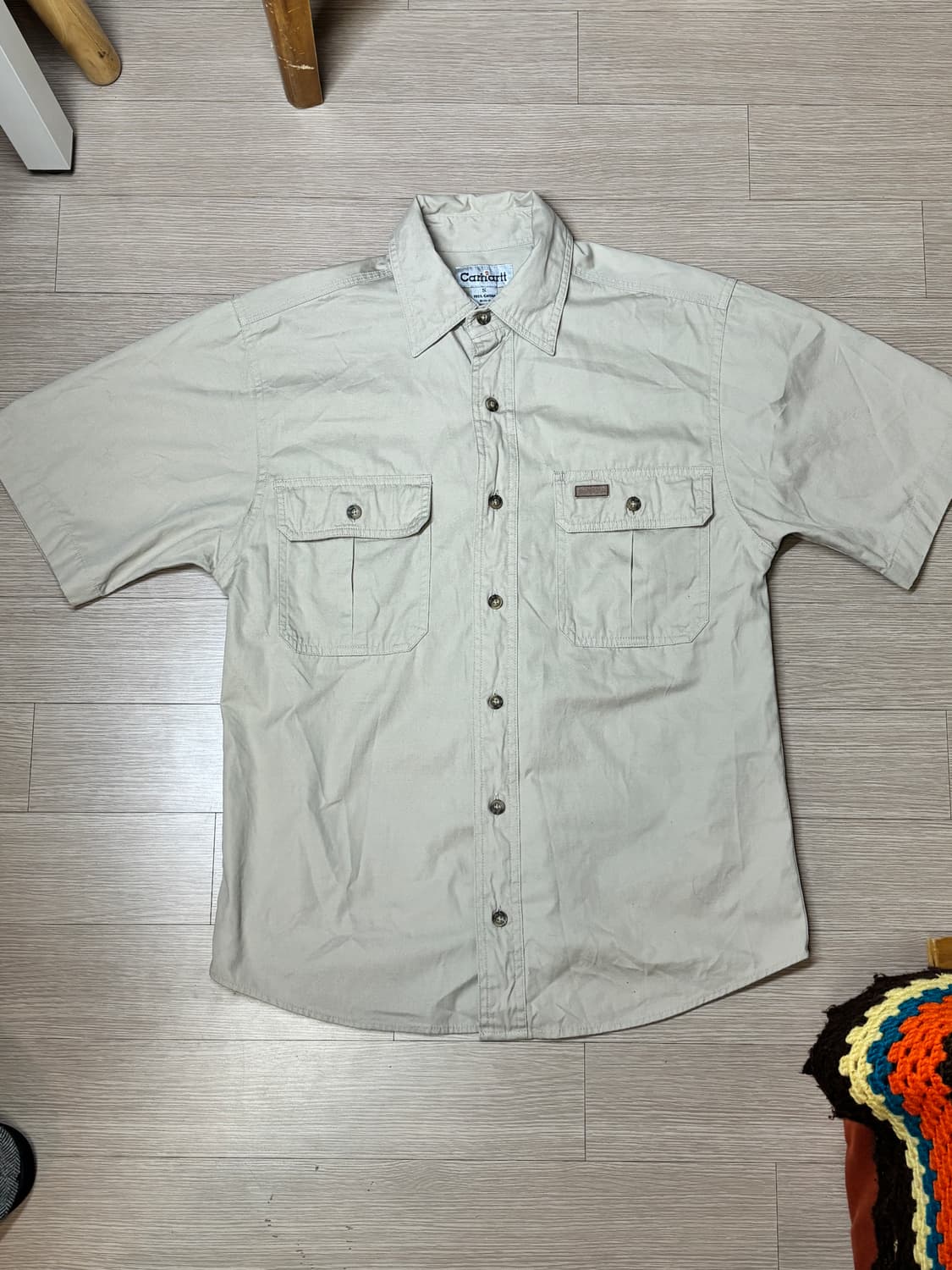 칼하트 반팔 셔츠 베이지 상품이미지1