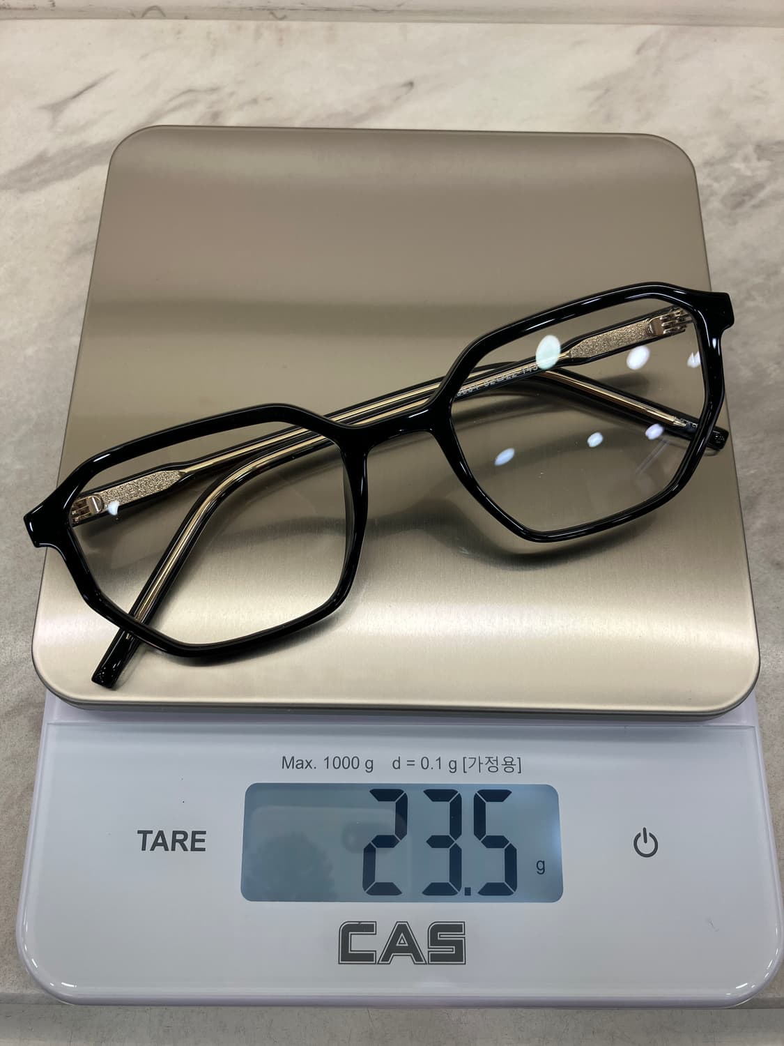 B66 HL 유광 블랙 팔각 뿔테 안경5534 상품이미지8