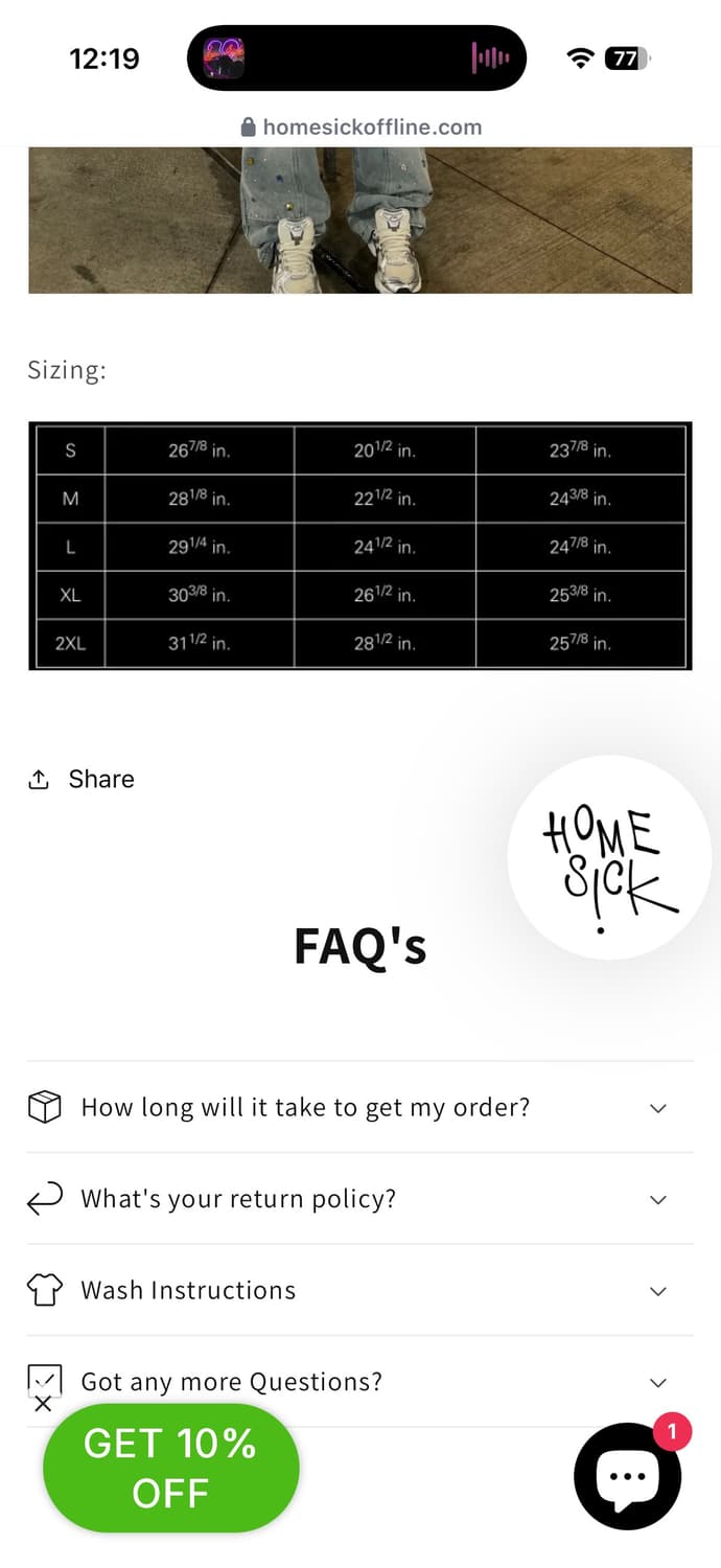 homesick 입술혀 후드티 사이즈 M (미국브랜드) 상품이미지9