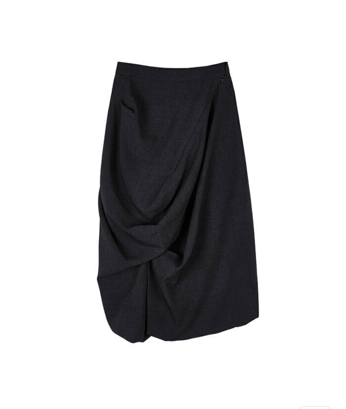 MIDI DRAPE SKIRT (CHARCOAL) 상품이미지1