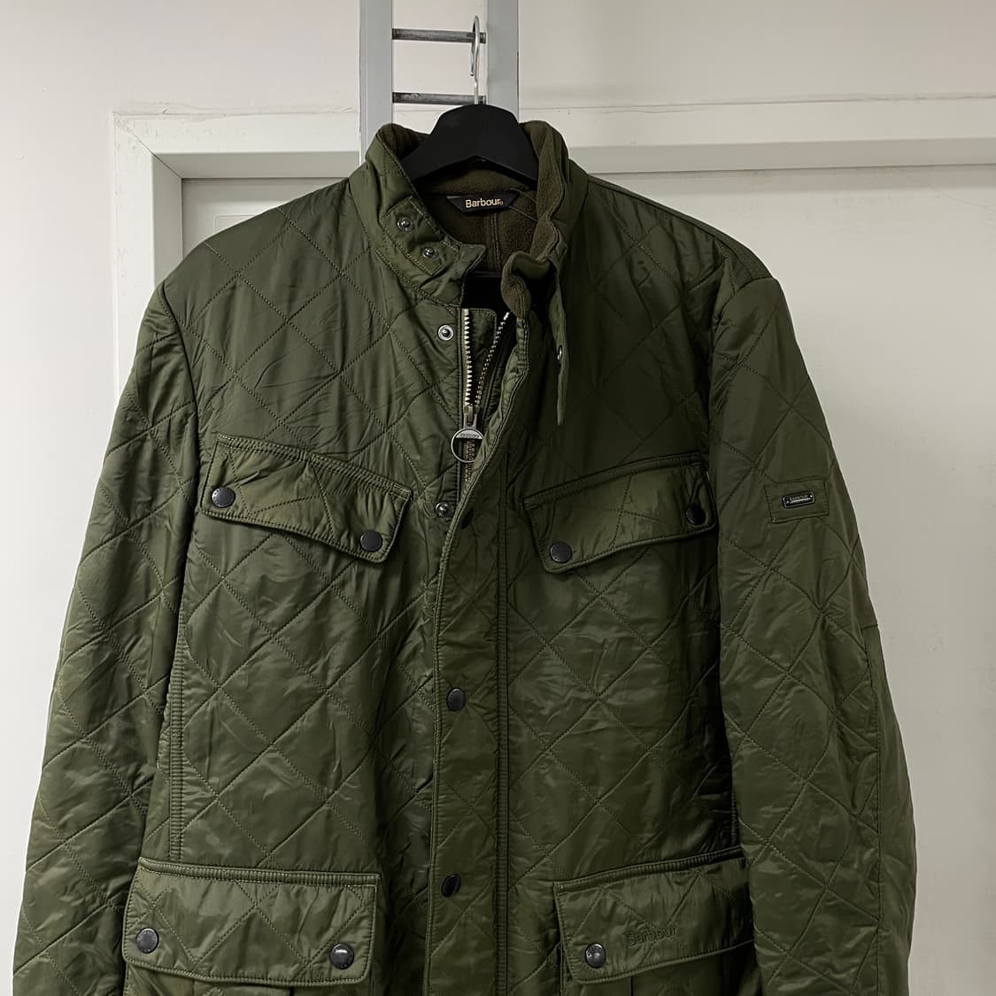 바버 퀄팅 카키 자켓 M 상품이미지2