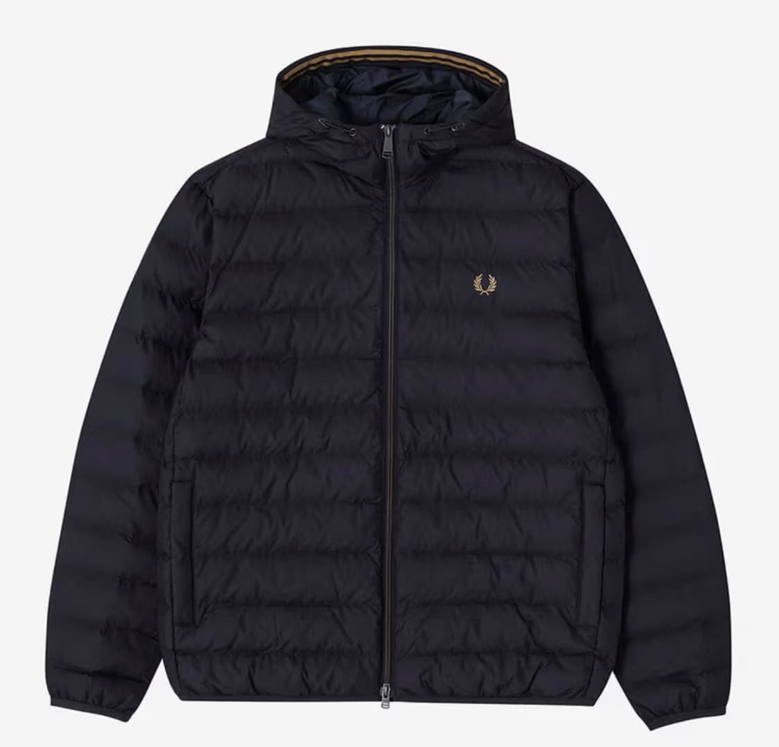 프레드페리 경량패딩 후드 블랙(L) 상품이미지4