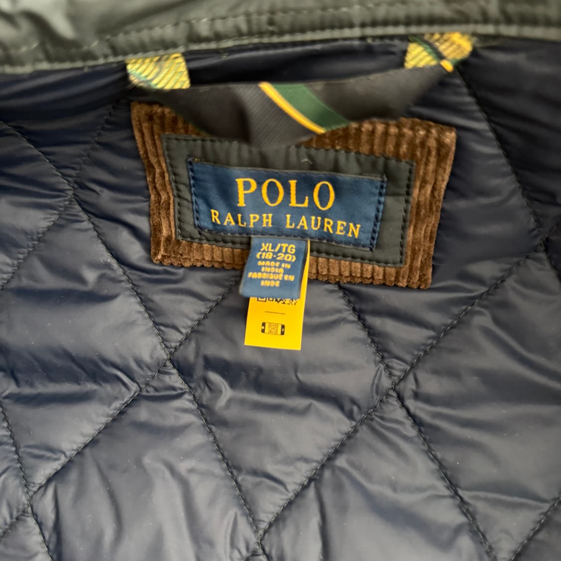 폴로 랄프 로렌 보이즈 퀼팅 발수 자켓 XL 상품이미지7