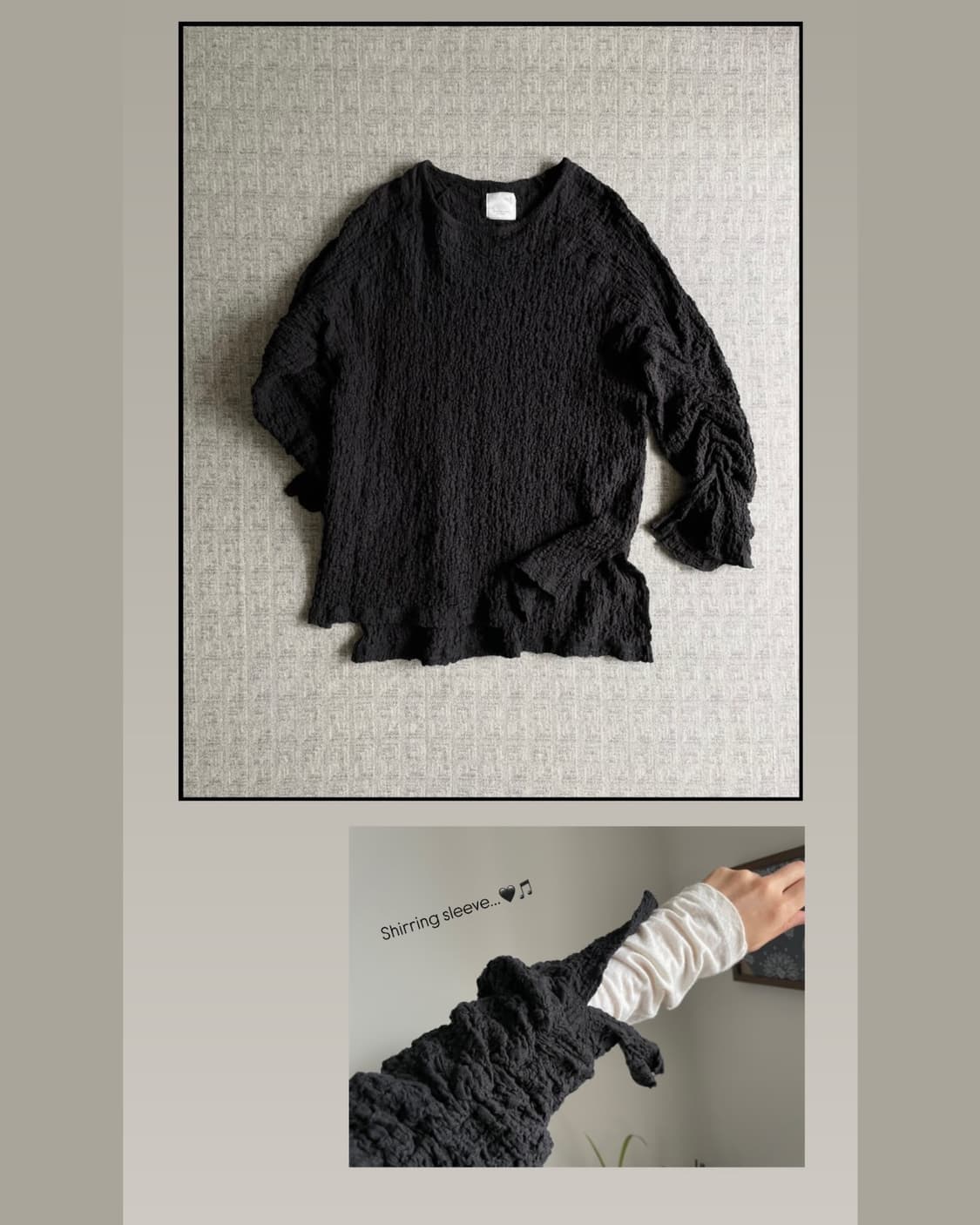 wrinkle top (shirring sleeve) 상품이미지1