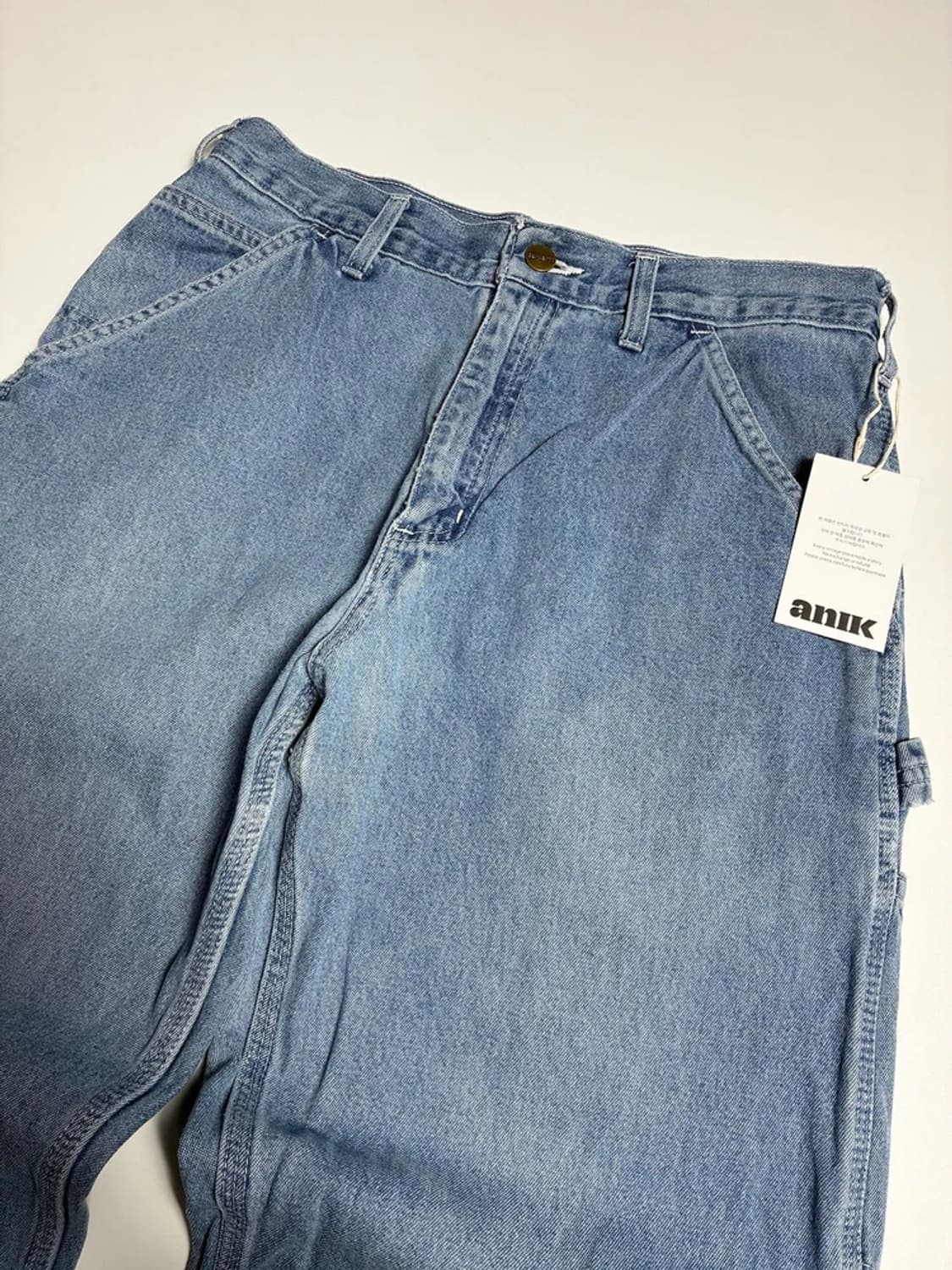 칼하트 백포켓 로고 카펜더 데님 워크 팬츠 R1221 상품이미지2