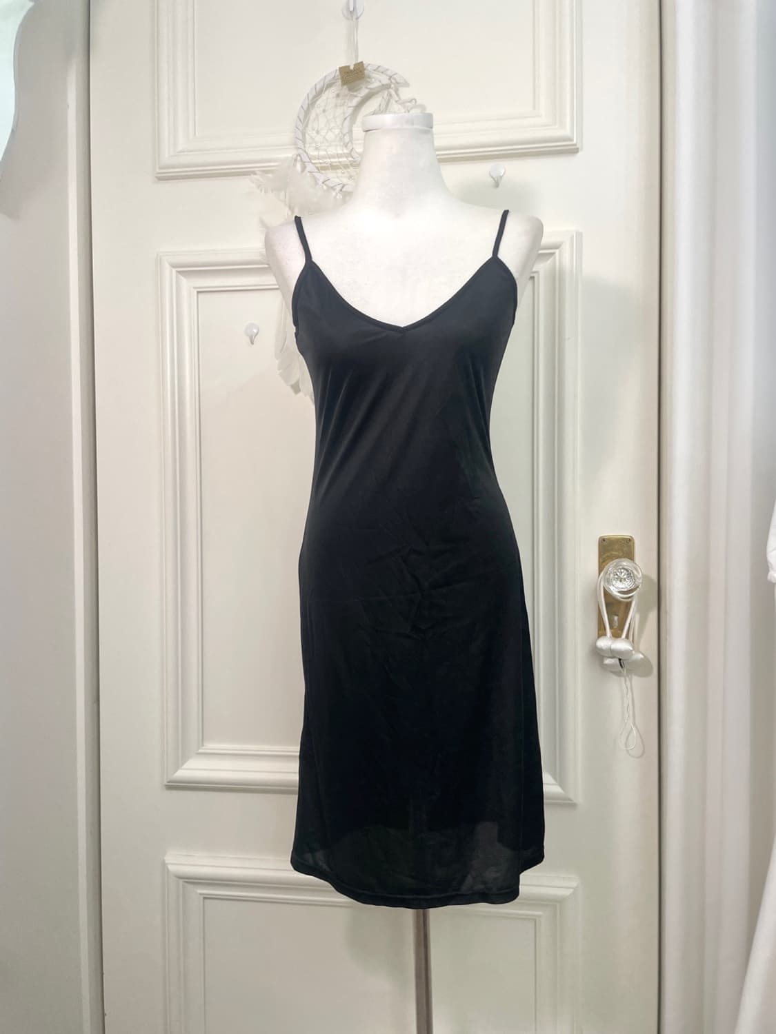 black shirring side bow rayon span opc 상품이미지8