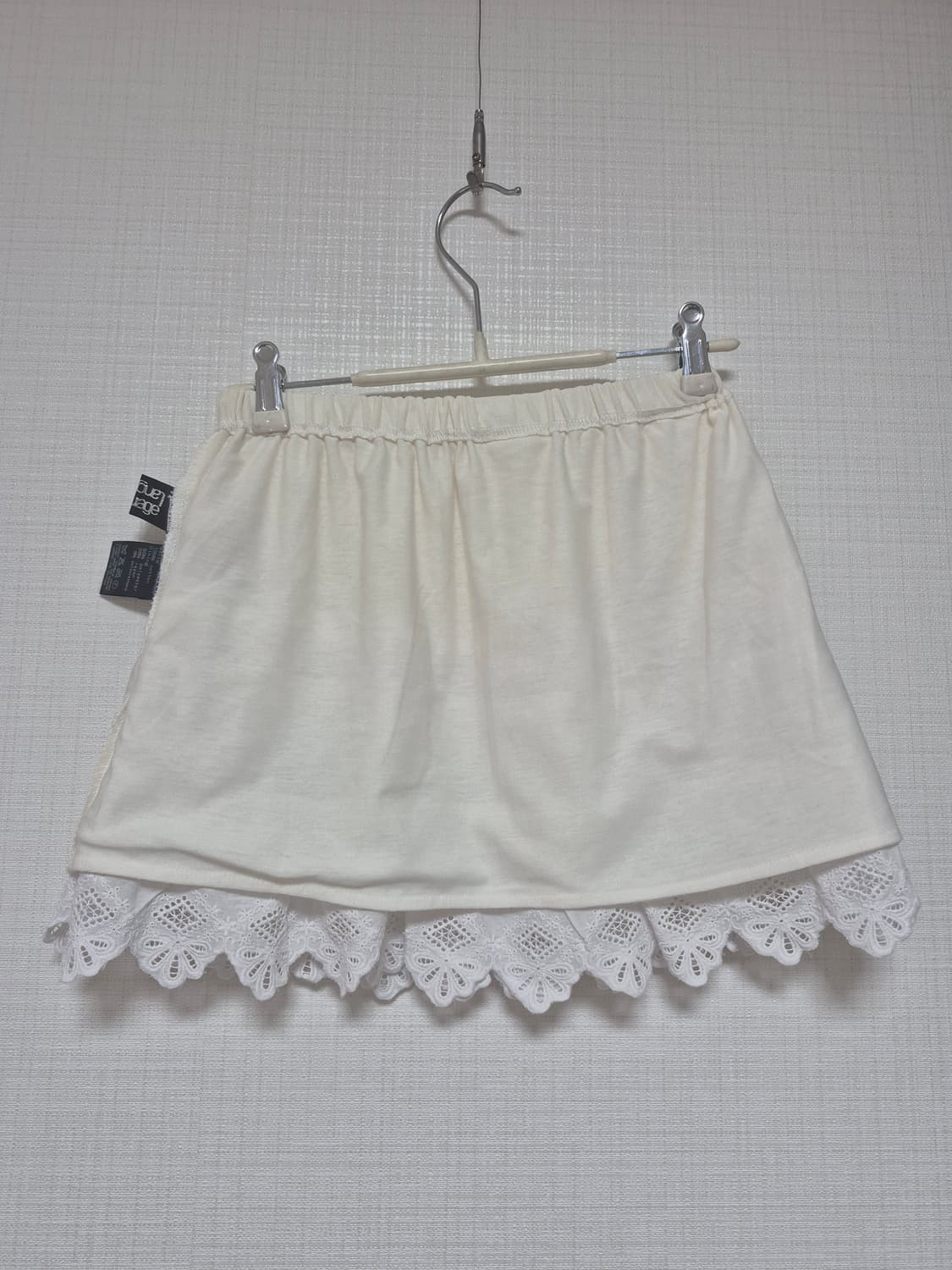 Language 히메카지 아이보리 미니스커트 상품이미지4