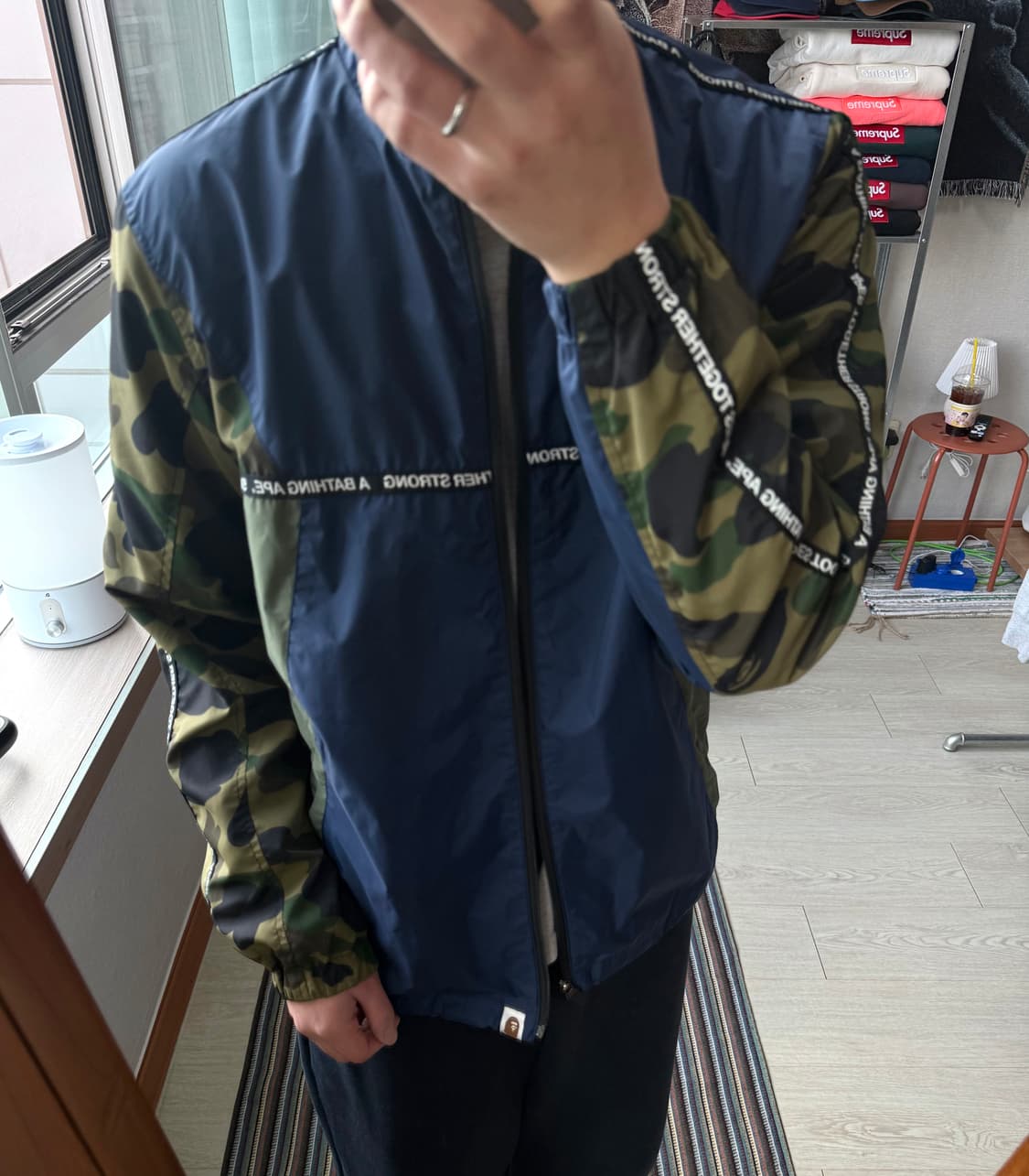 베이프 파이핑 바람막이 상품이미지1