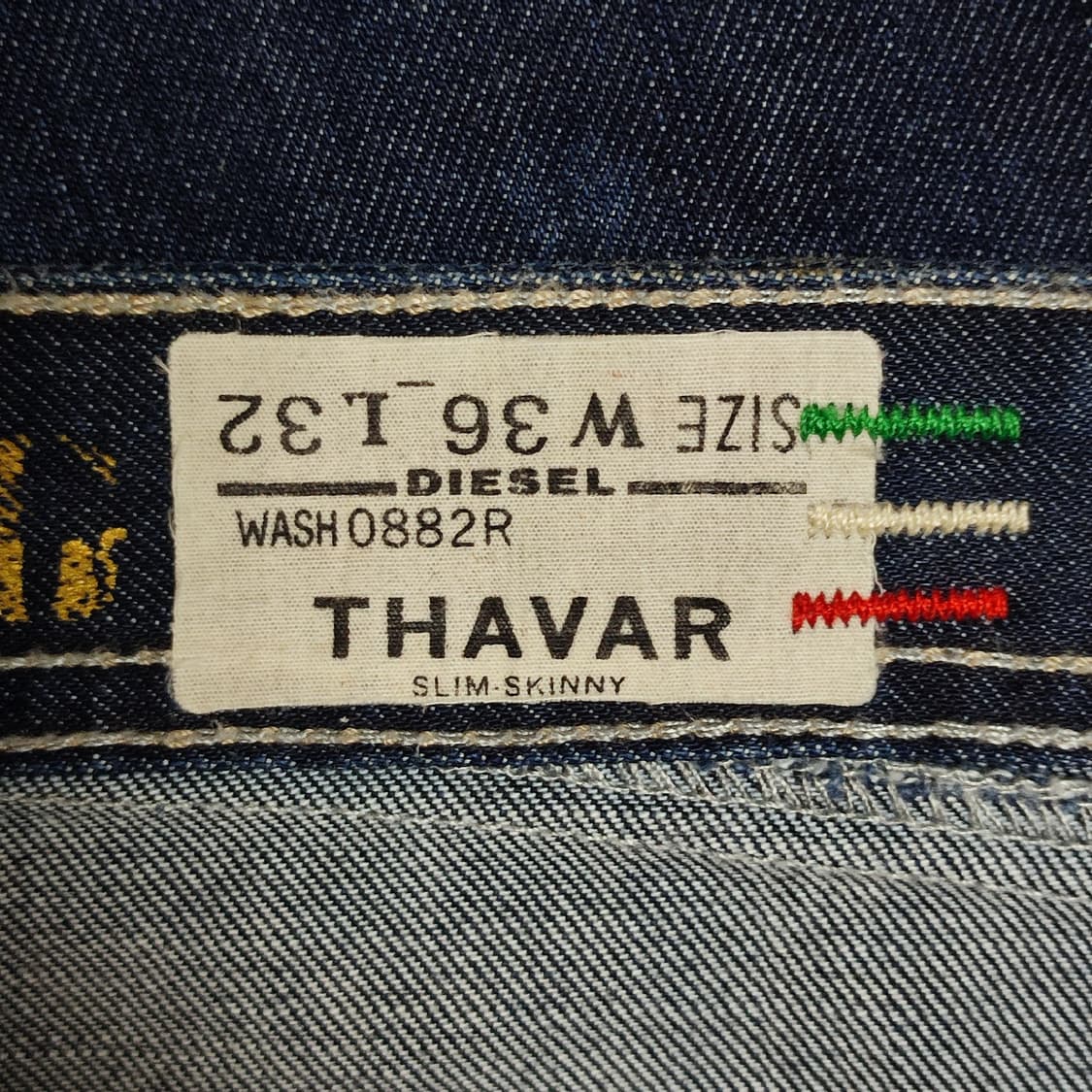 디젤 THAVAR 데님 패치 청바지 (37) v2112 상품이미지7