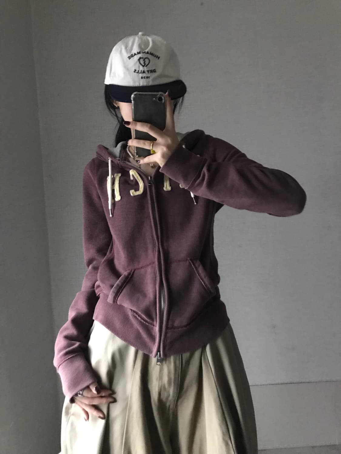 아베크롬비 버건디브라운 후드집업 상품이미지1