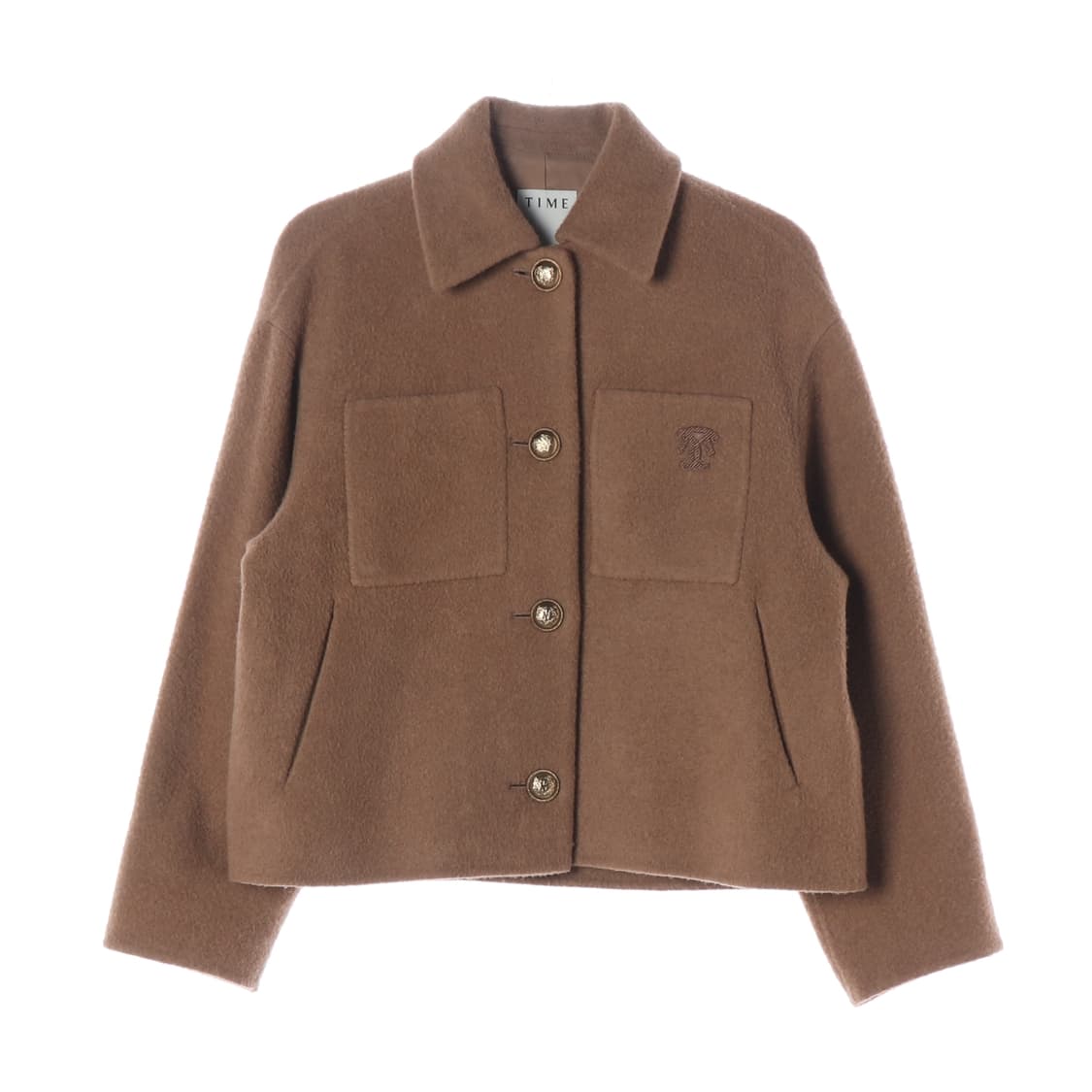 타임 22FW 낙타 울 100% 숏 코트 상품이미지1