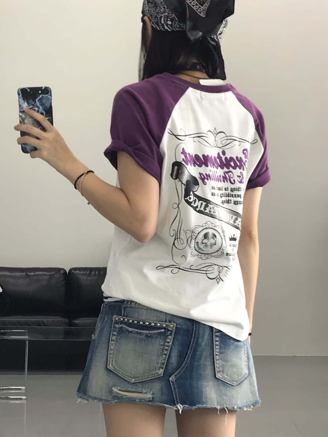 Collins Y2k Skull Graphic T-Shirt 상품이미지3
