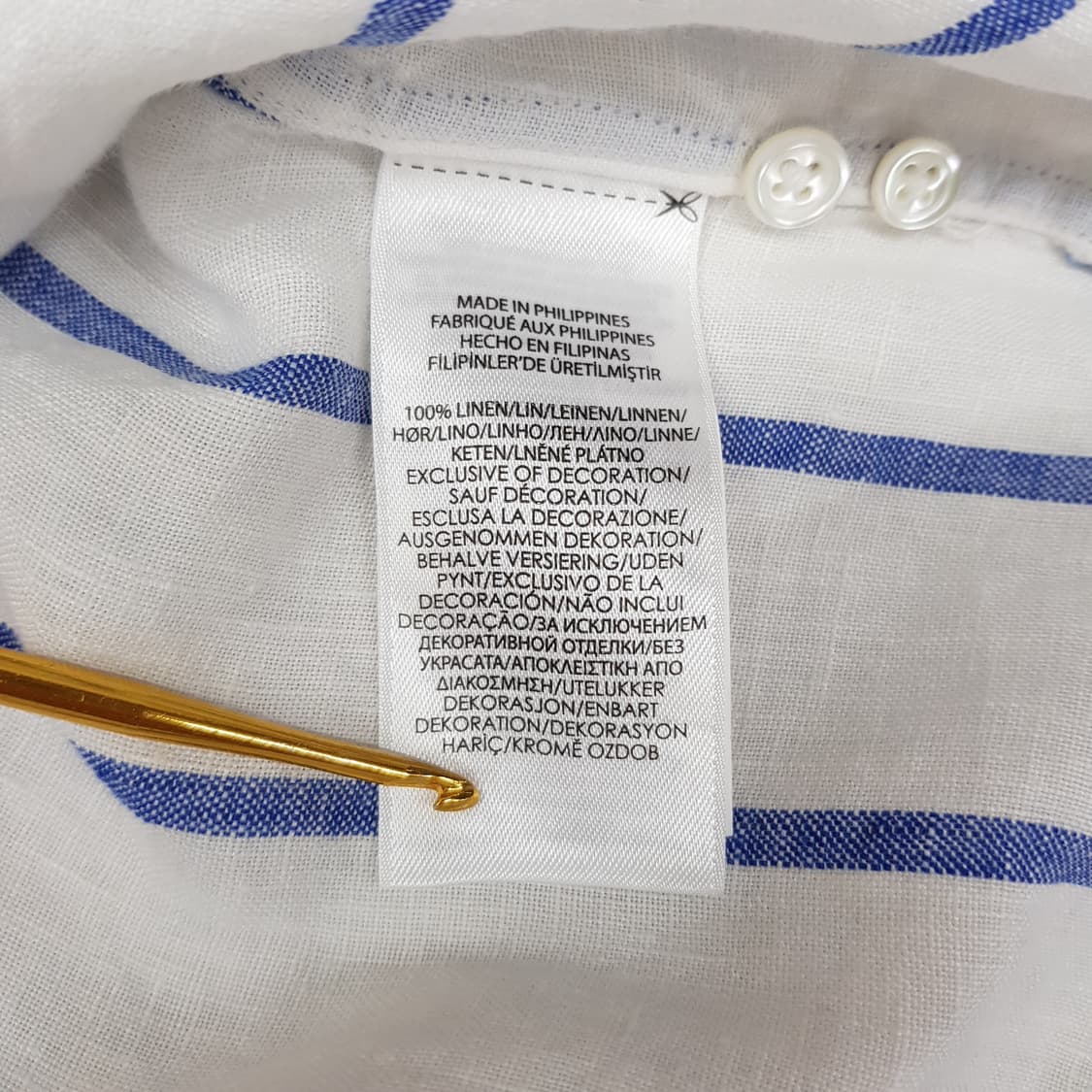 폴로랄프로렌 스트라이프 린넨 셔츠 XS사이즈 상품이미지9