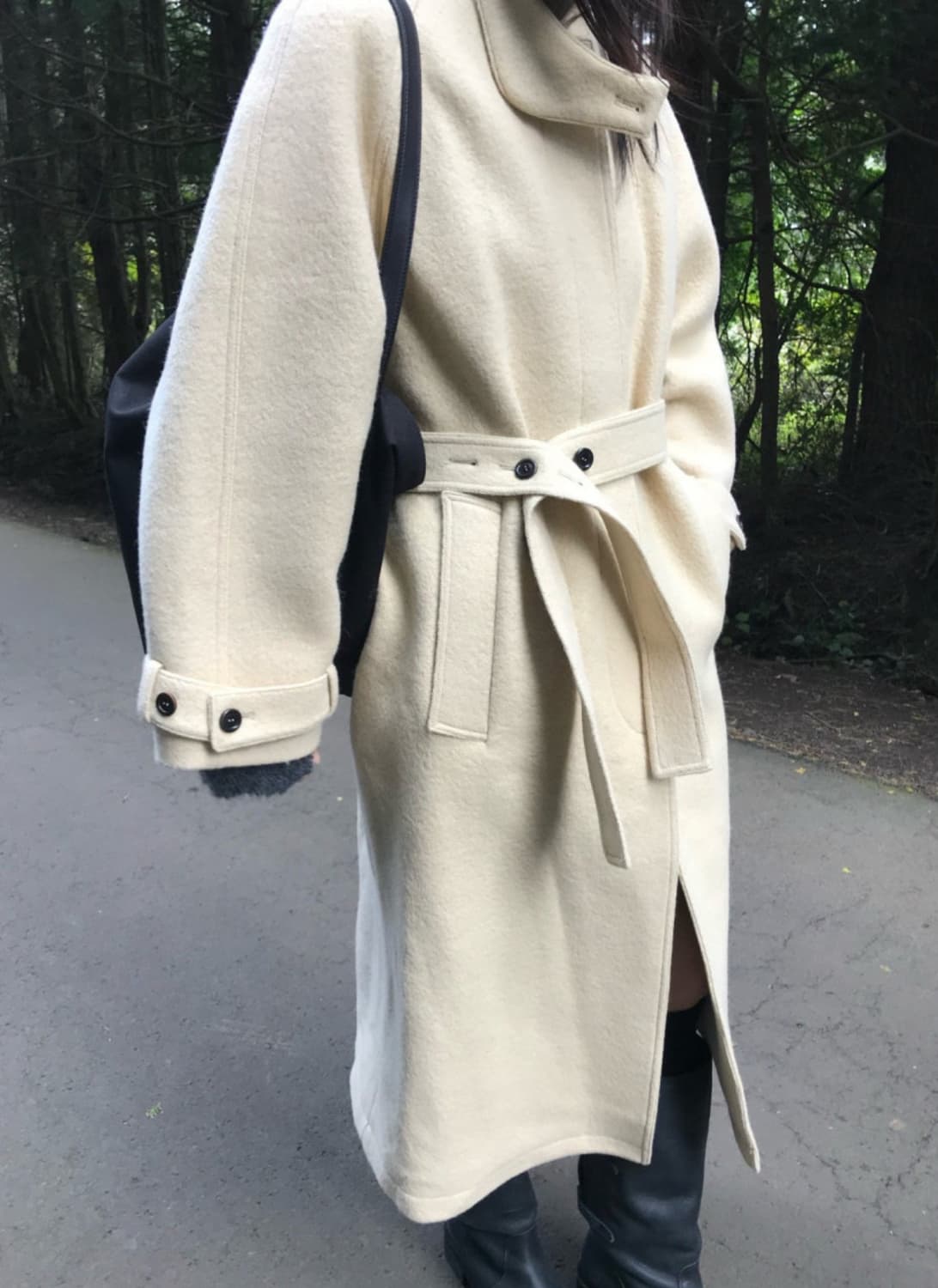 (새상품)위아 알파카 울 혼방 베이지코트 상품이미지1