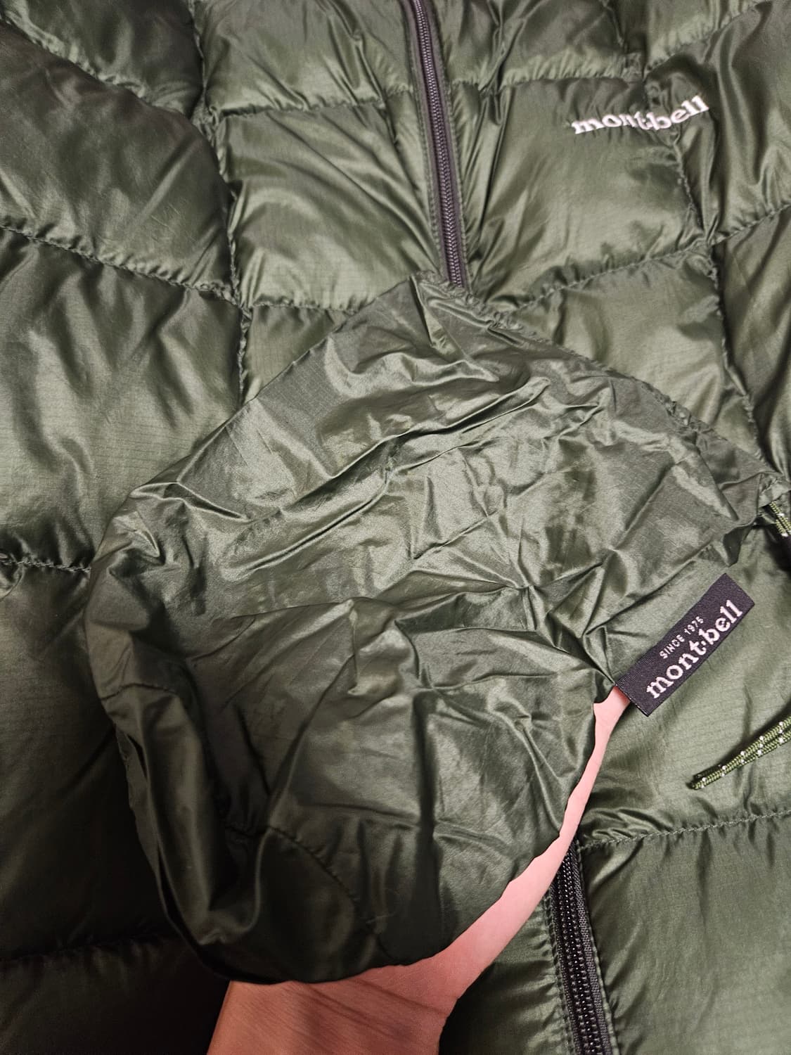 M) 몽벨 슈페리어 다운 자켓 다크 그린 상품이미지4