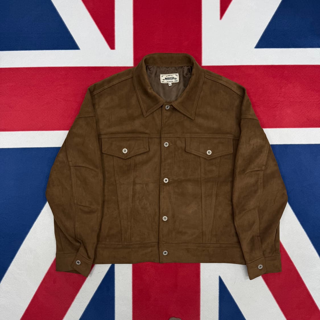 오버핏 스웨이드 트러커자켓 L 상품이미지1