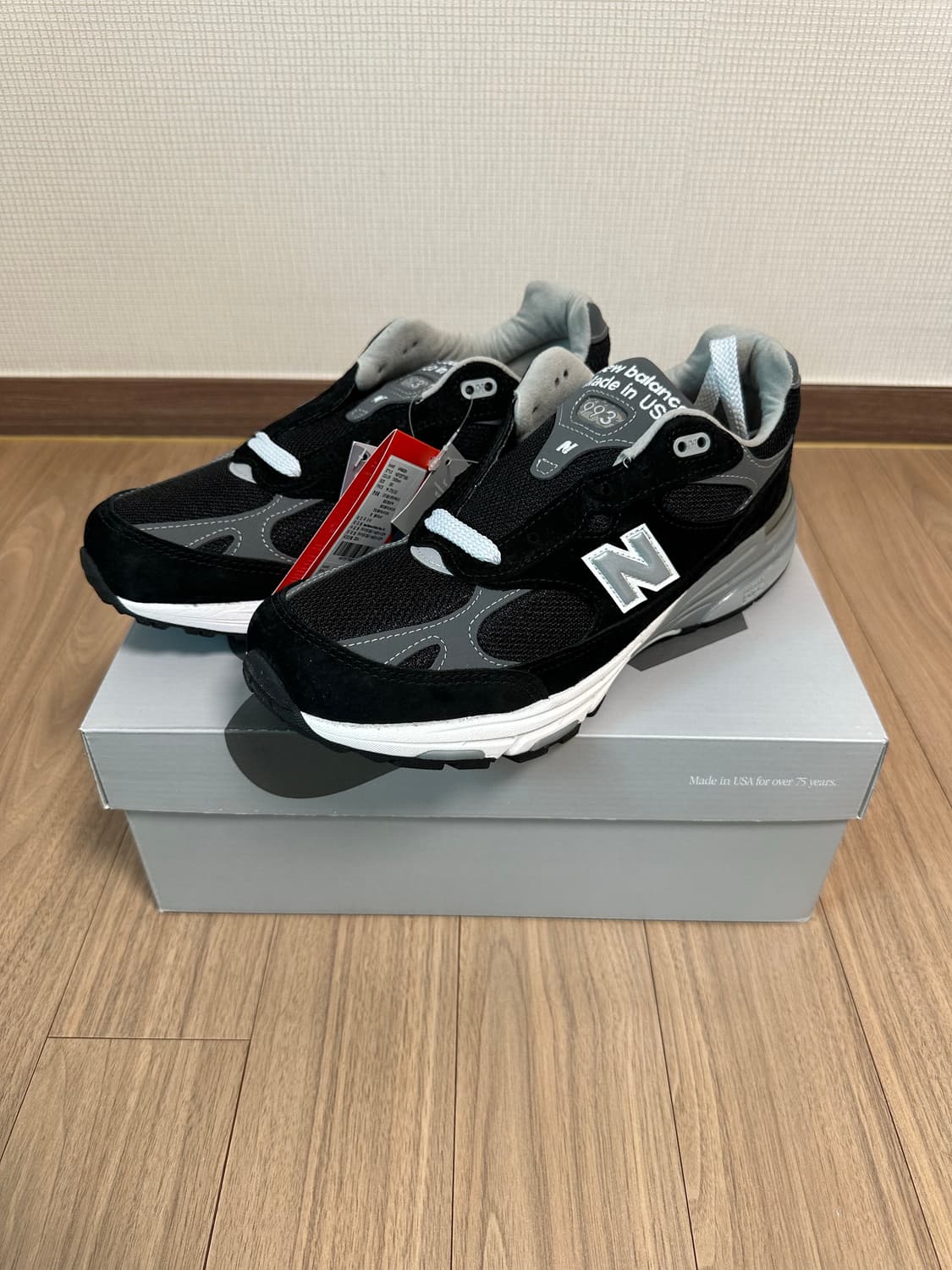 280 뉴발란스 993 블랙 발볼 D  스탠다드 상품이미지1