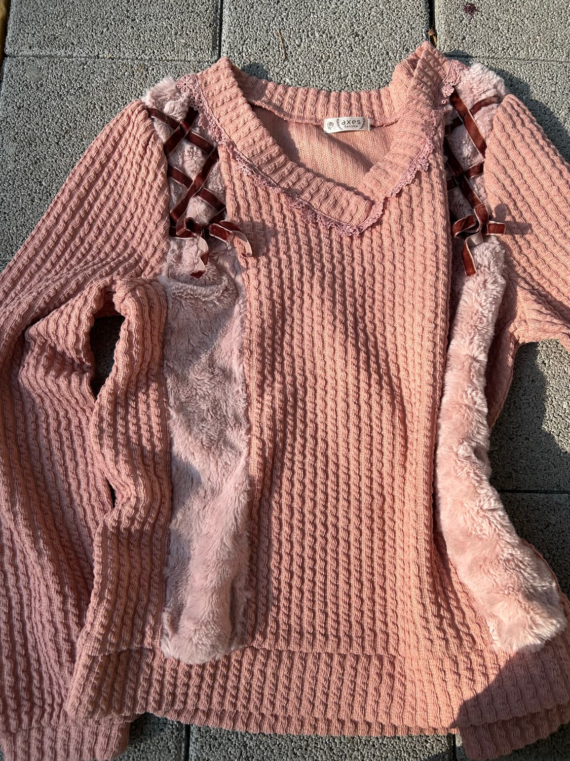 2000s axes femme 로맨틱갸루 딸기우유 니트 상품이미지2