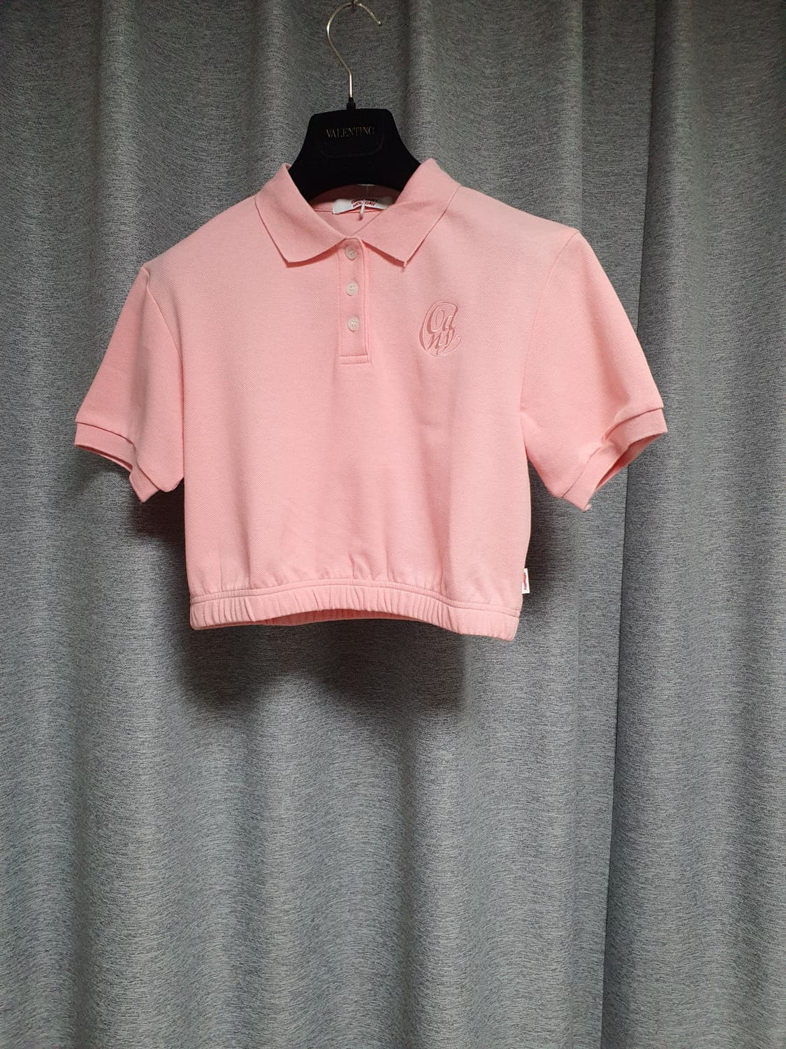 오디너리홀리데이 크롭 카라 반팔 티셔츠 f or xs~m  상품이미지4