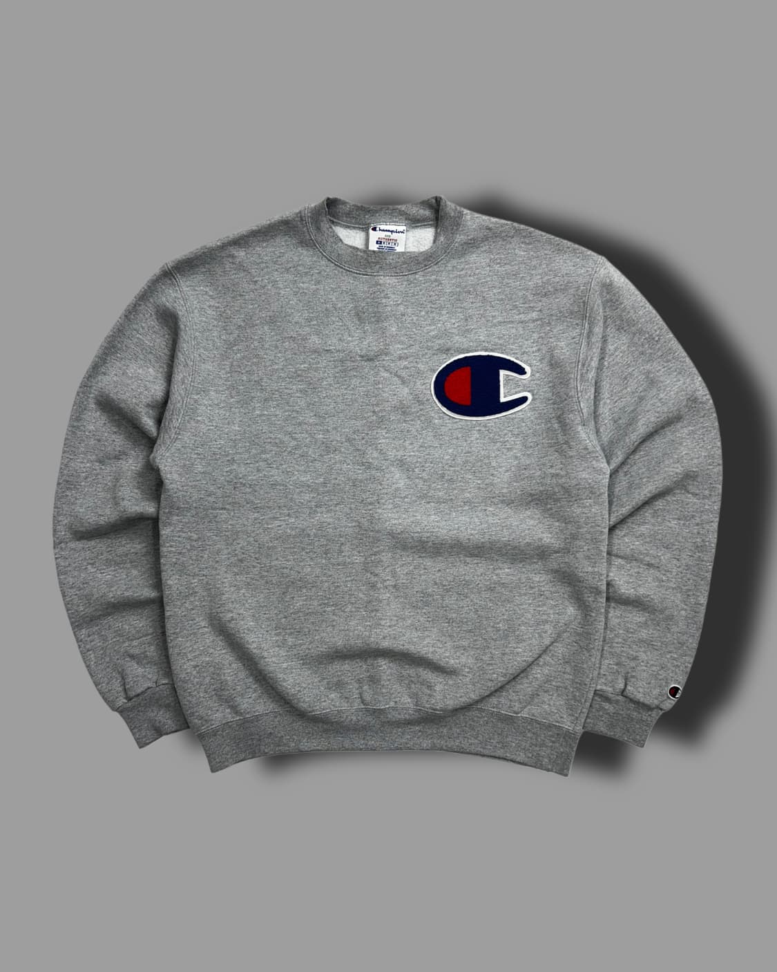 챔피온 어센틱 빅로고 그레이 맨투맨 M 상품이미지4