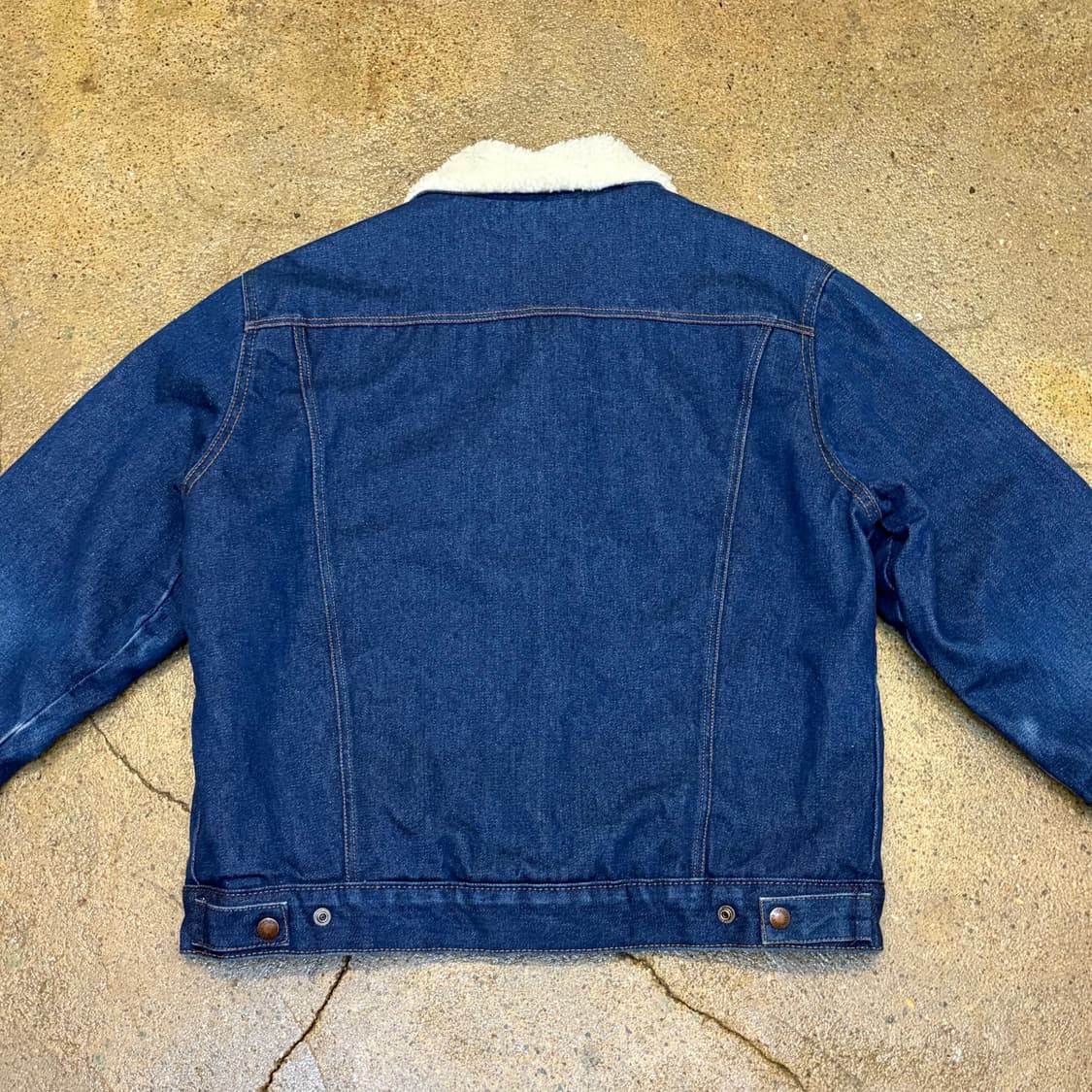 새상품급 90s Made in USA 미쉘 진청 쉐르파 양털 조끼 청자켓 상품이미지7