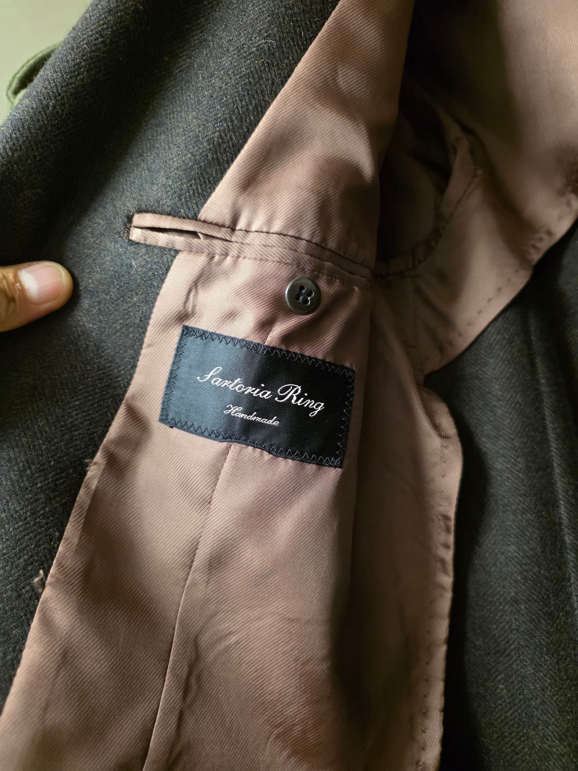 (48)링자켓 별주 헤링본 싱글코트 상품이미지2