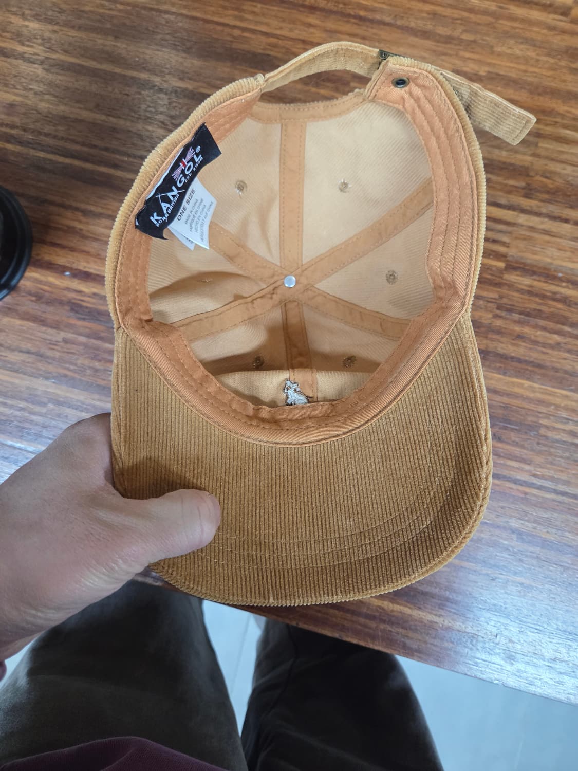 캉골 코듀로이 된장색 모자 프리  상품이미지4