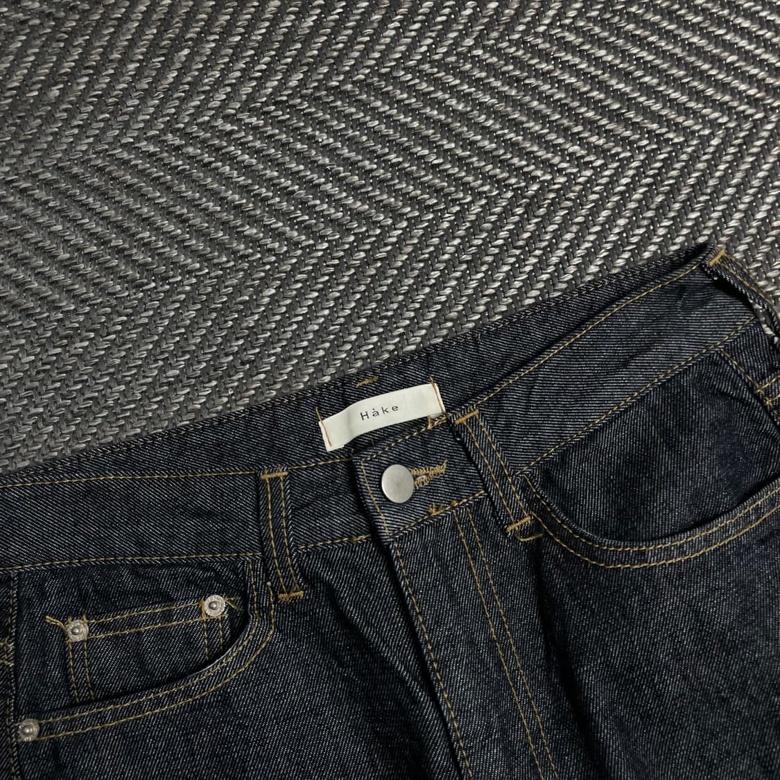 Hake 스트레이트 핏 인디고 데님 팬츠o 5358 상품이미지3