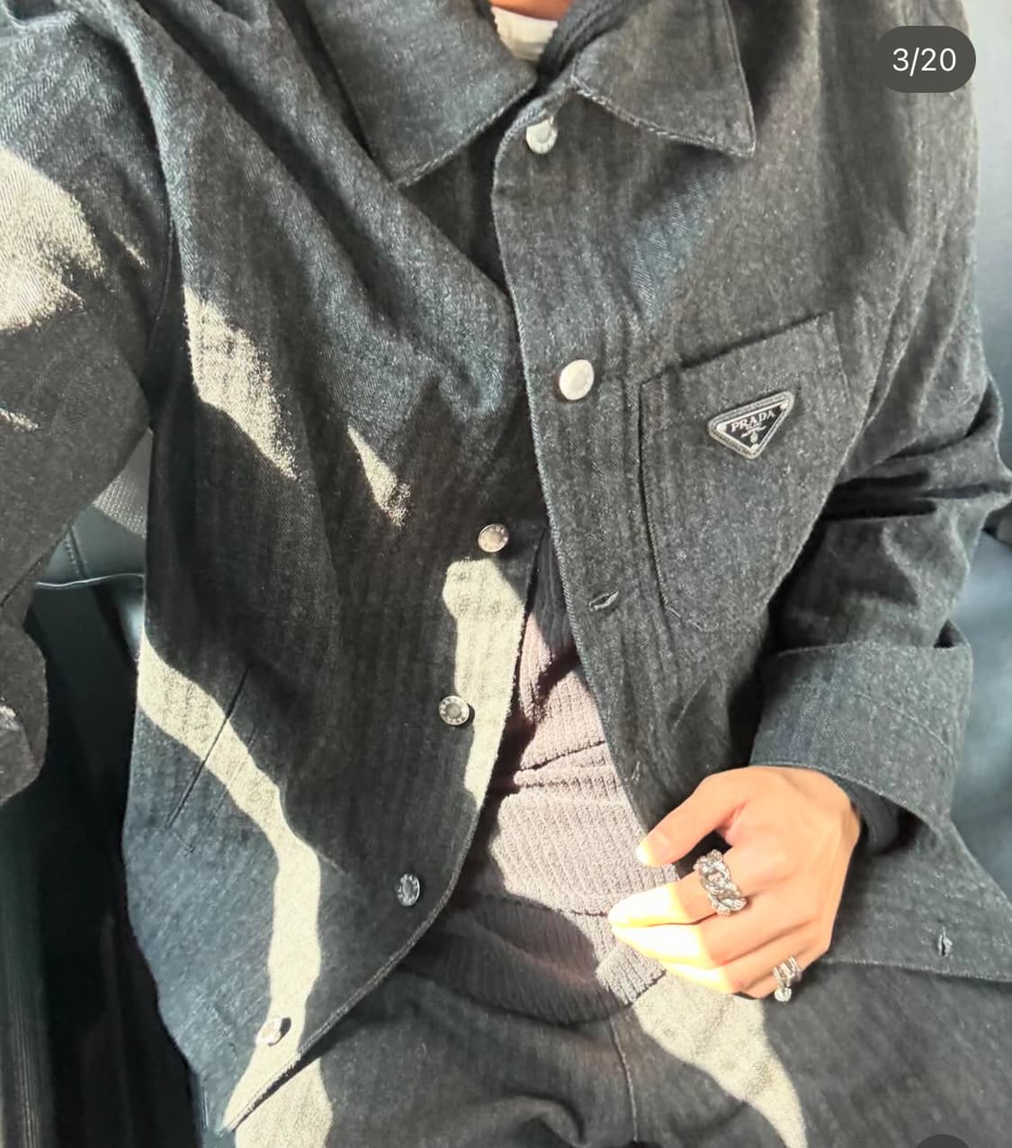 프라다 24 쉐브론 데님자켓 상품이미지1