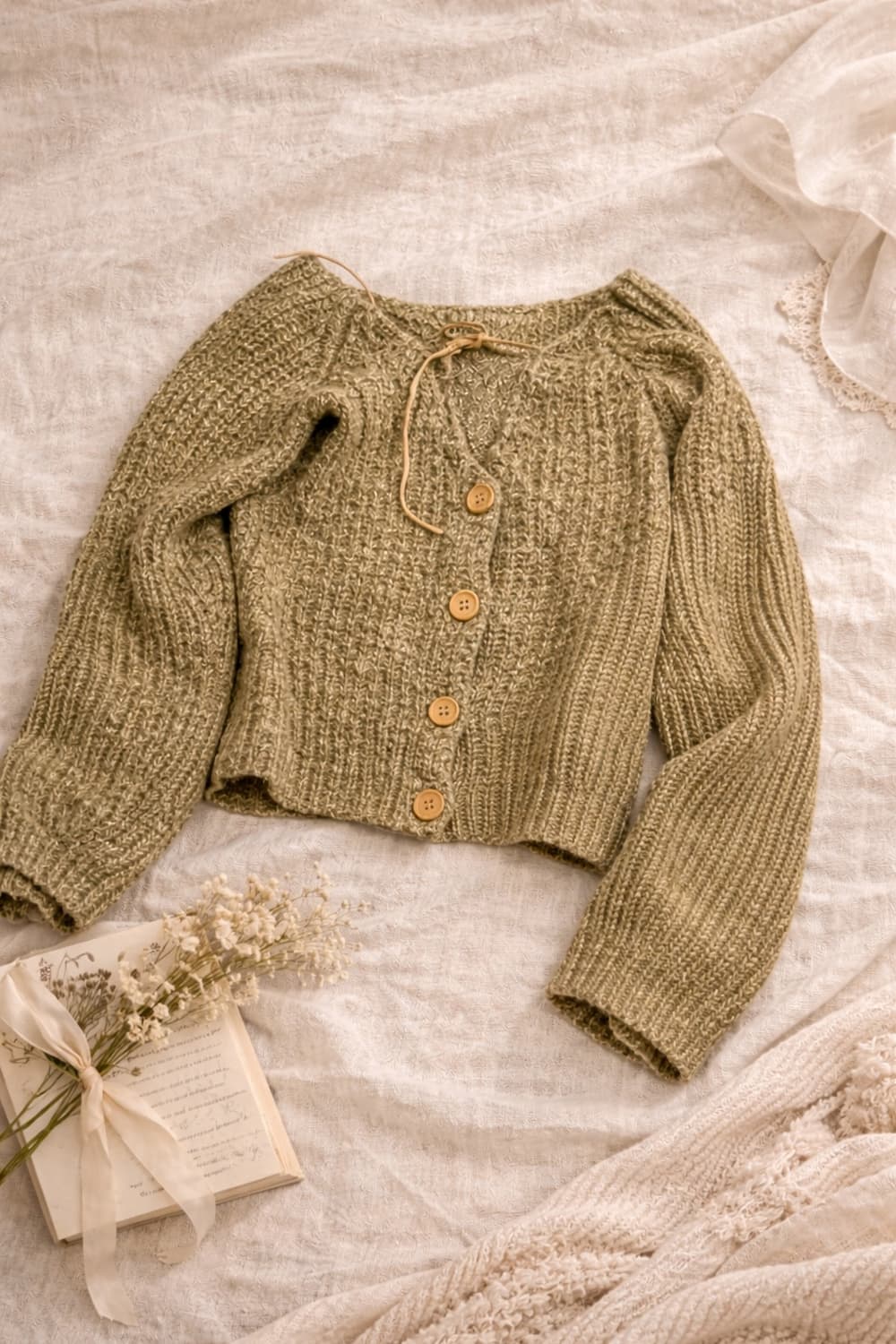 일본 빈티지 브라운 니트 가디건 상품이미지1