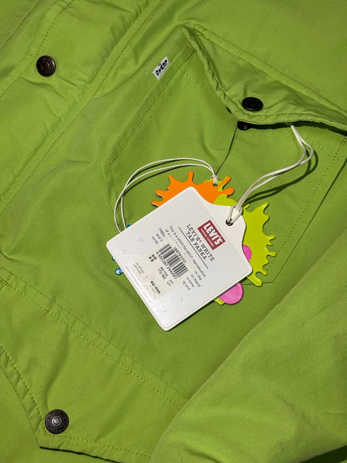 리바이스 화이트탭 마운틴 파카 라임 블루 상품이미지2