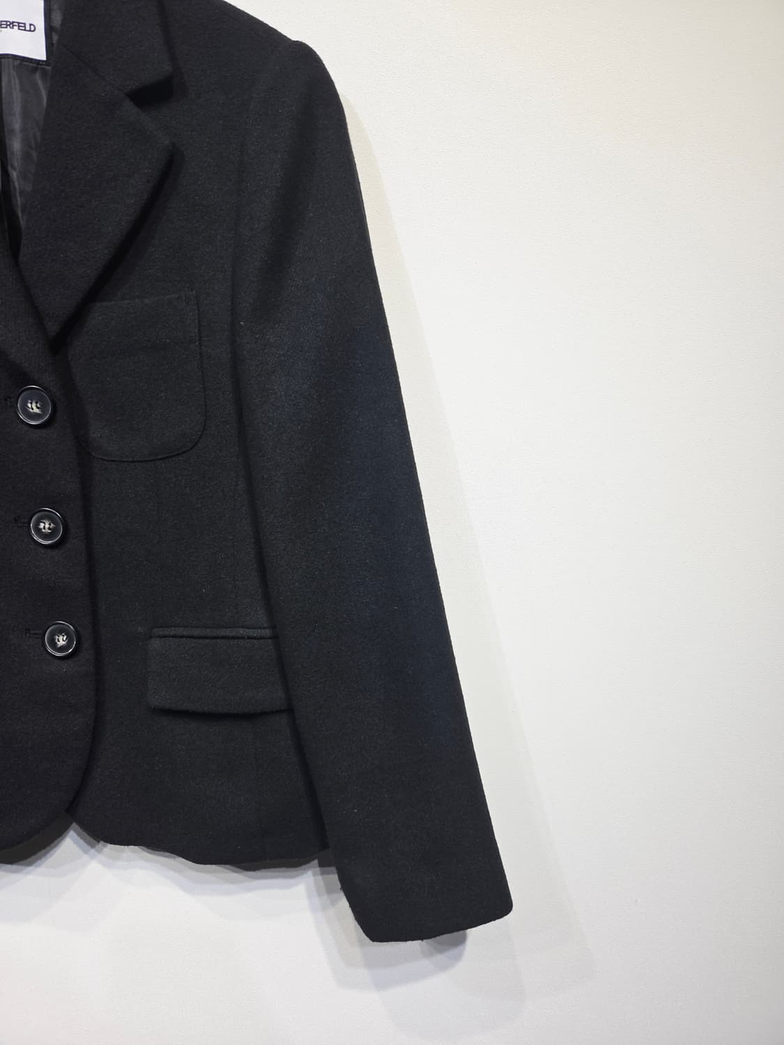 칼라거펠트 파리(KARL LAGERFELD) 블랙 울 혼방 자켓 상품이미지5