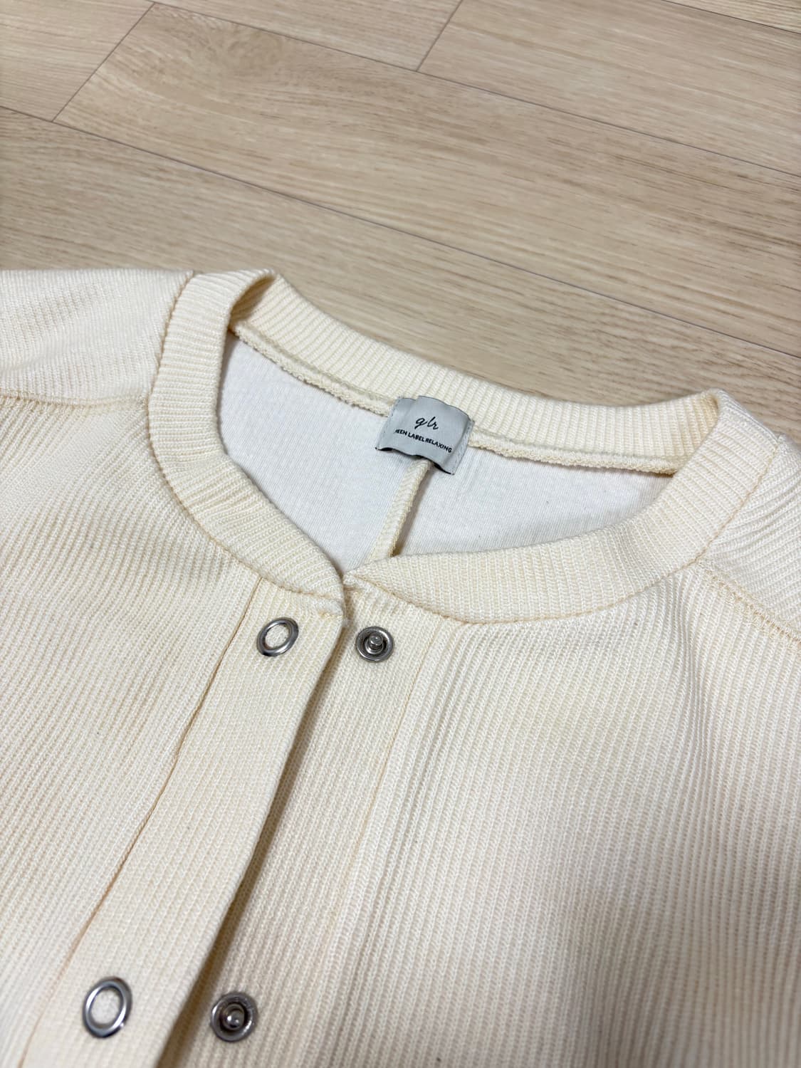 유나이티드 애로우즈 그린라벨 릴렉싱 라운드넥 가디건 아이보리 상품이미지2