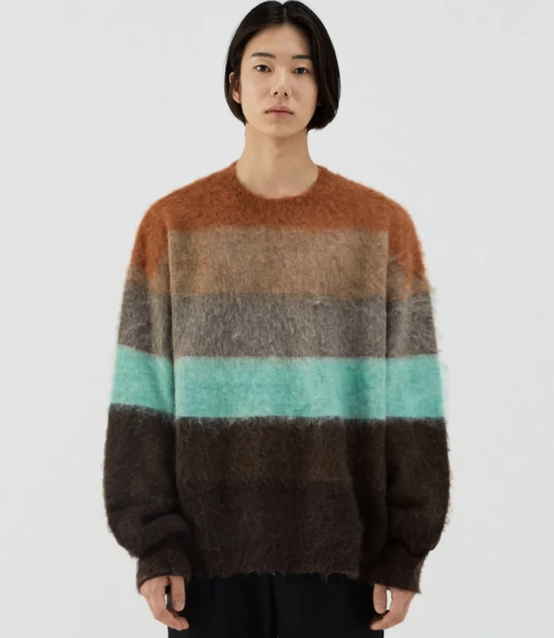 비바스튜디오 컬러 스트라이프 모헤어 니트(L) 상품이미지2