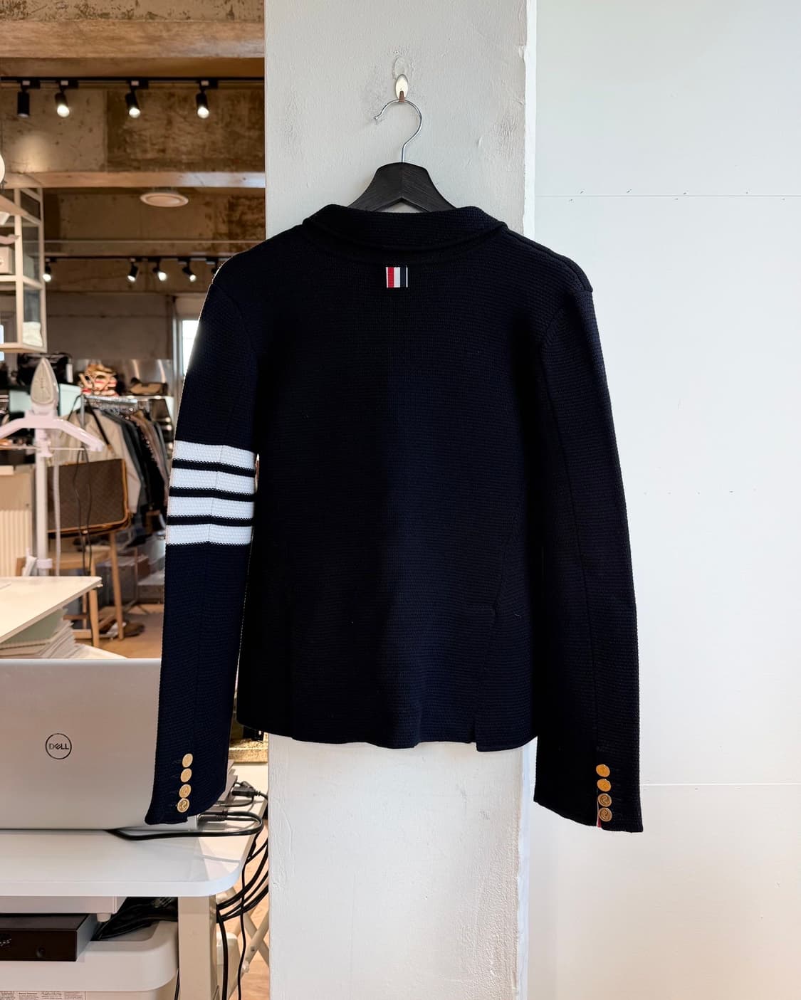 톰브라운 네이비 메리노 울 4-바 블레이저 자켓  상품이미지7