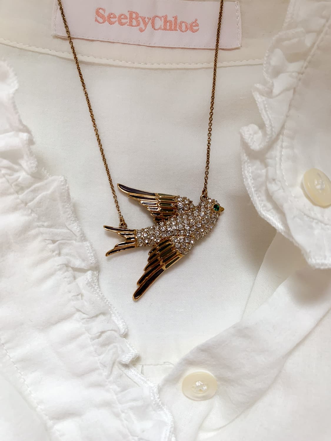 Juicy Couture 큐빅 버드 참 커스튬 목걸이 상품이미지1