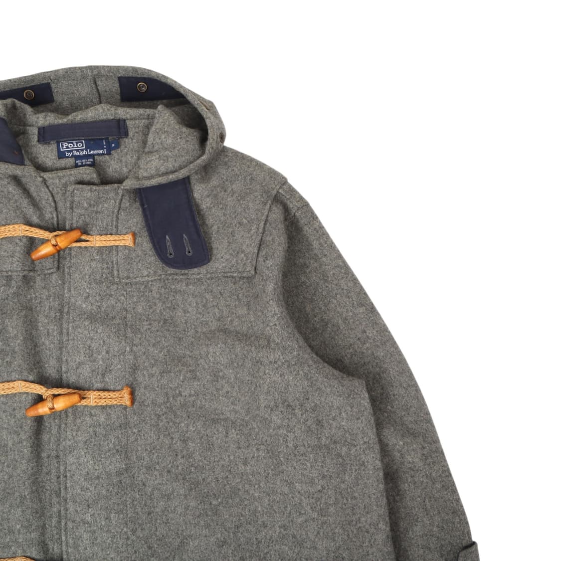 폴로 랄프로렌 90s 그레이 울 마카우 롱 더플코트 상품이미지3