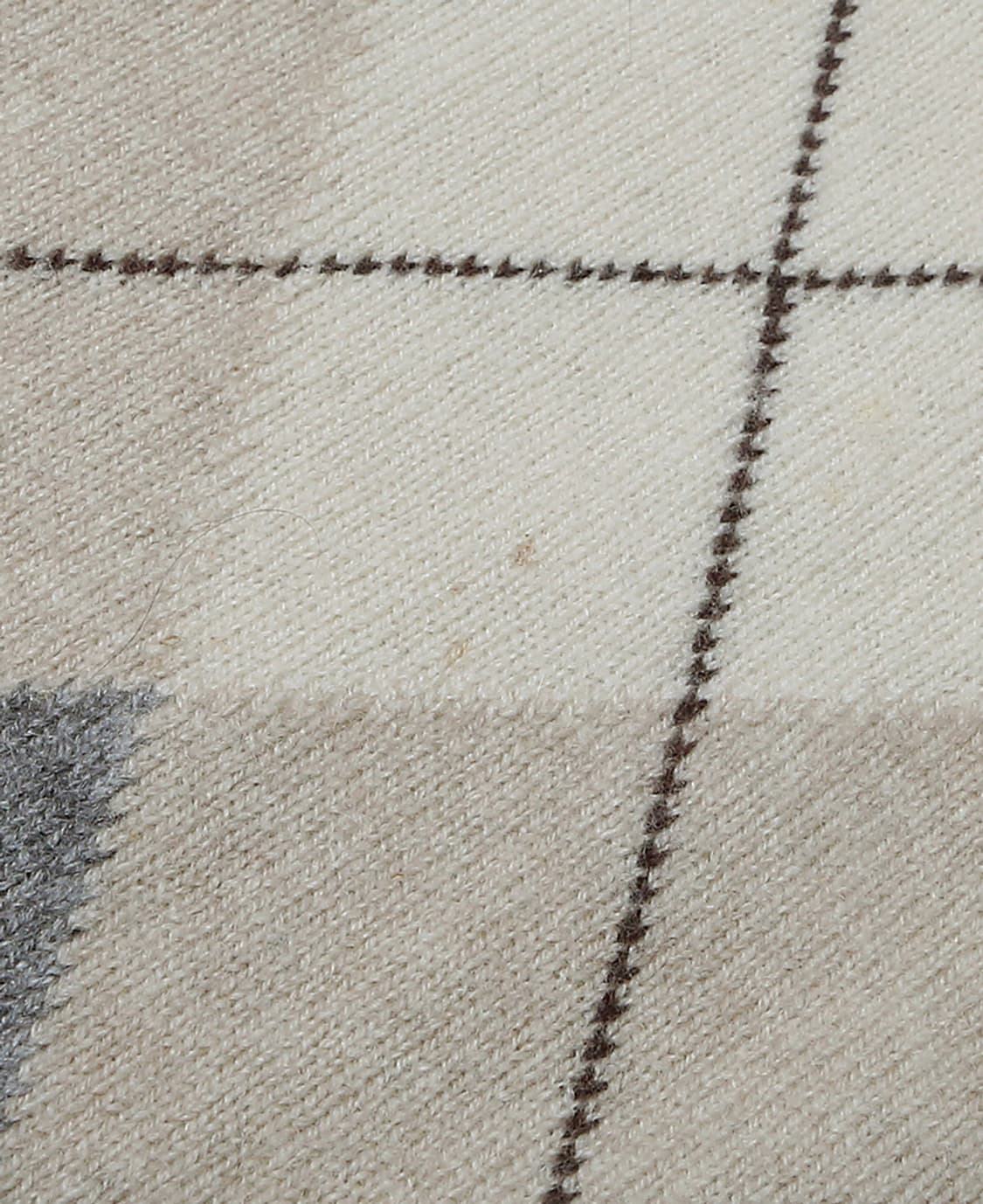 그란 사쏘 [Gran Sasso] 울 캐시미어 아가일 체크 하프 짚업니트 상품이미지6